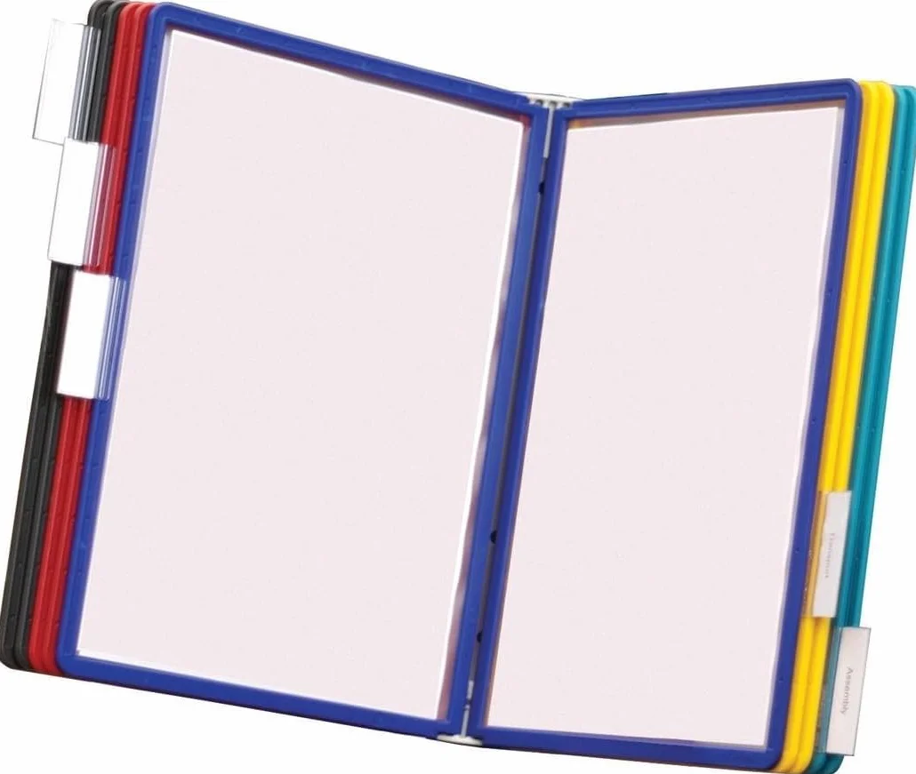 Durable 556700 Zestaw paneli informacyjnych Vario Wall 10 (A4, ścienny z 10 panelami), wielokolorowy.