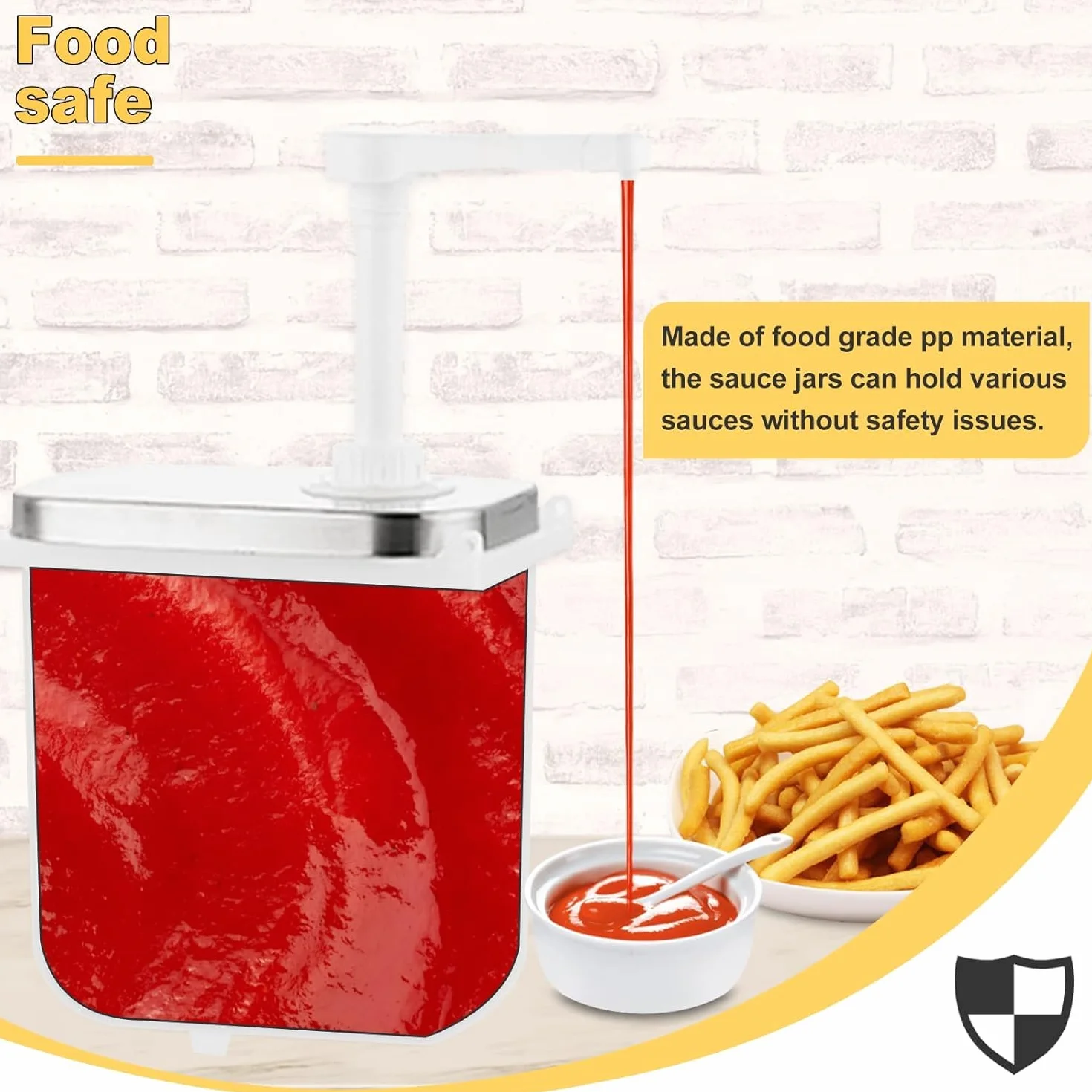 Dozownik Przypraw ze Stali Nierdzewnej z plastikową pompką PP, Dozownik Sosu do Sosu Ketchup Majonez Stek Deser Syrop Ocet Olej Sojowy Sos (2L z podstawą)