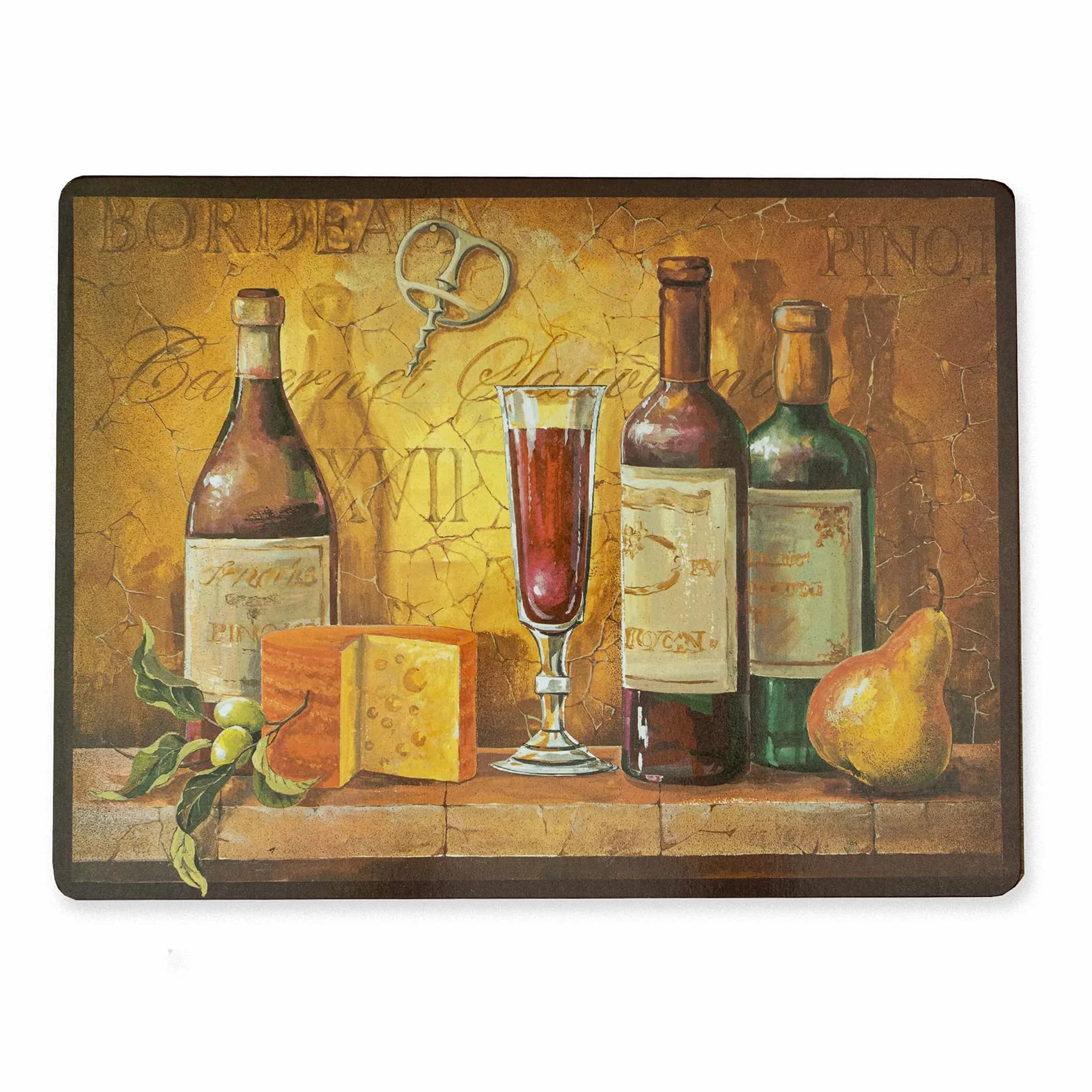 Benson Mills Zestaw 4 podkładek z korka, grube podkładki z korka do kuchni i jadalni, łatwe czyszczenie, prostokątne maty 30 x 40 cm, zestaw 4 szt., wino bordowe