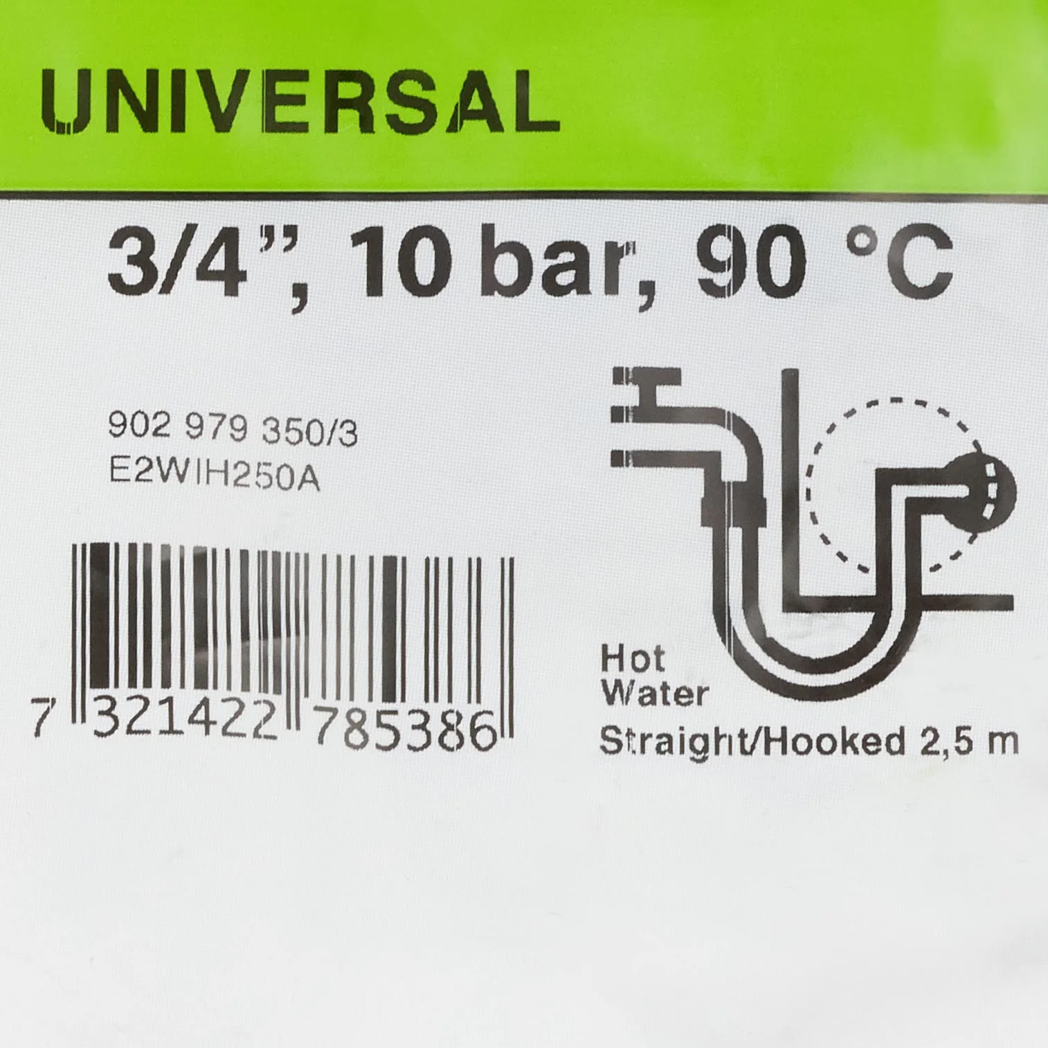 Electrolux wąż doładowujący ciepłą wodę d/c 2,5 m