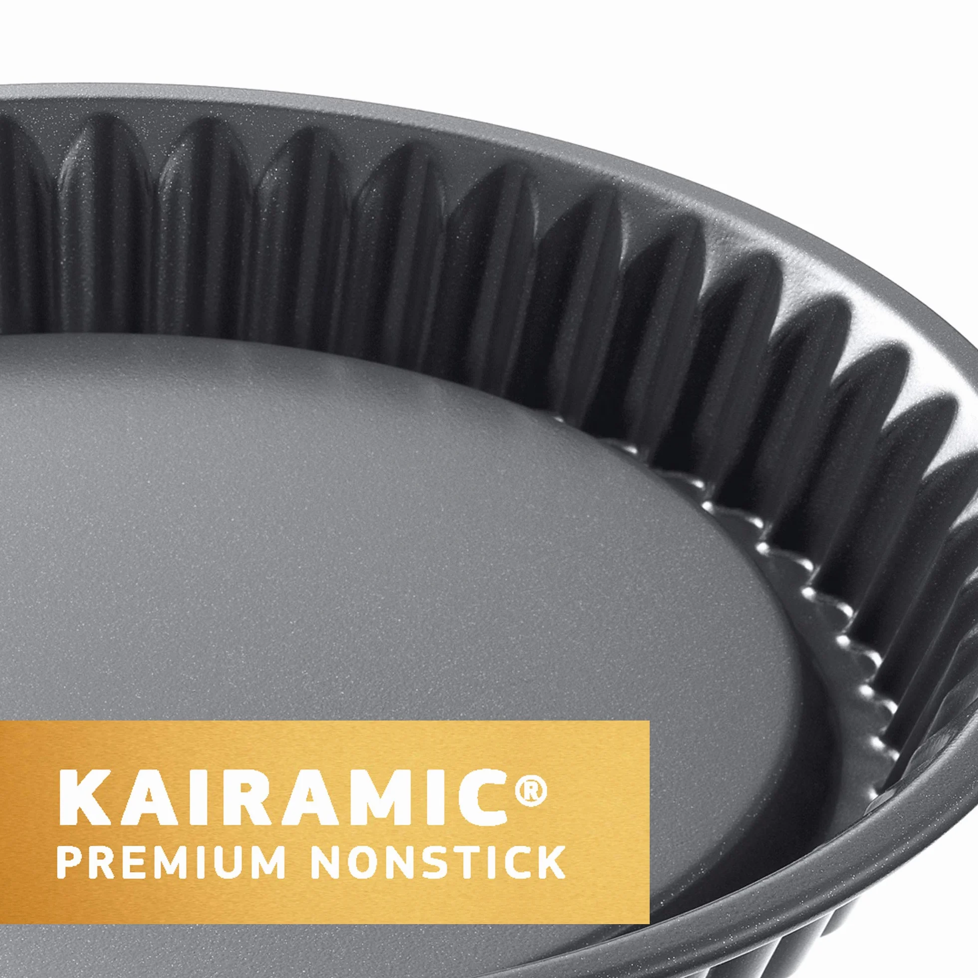Original Kaiser La Forme Plus prostokątna forma do tarty z podnoszonym dnem, 35 x 13 cm, powlekana foremka do quiche, wysuwana emaliowana dno, odporna na cięcie, gotowa do serwowania, czarna