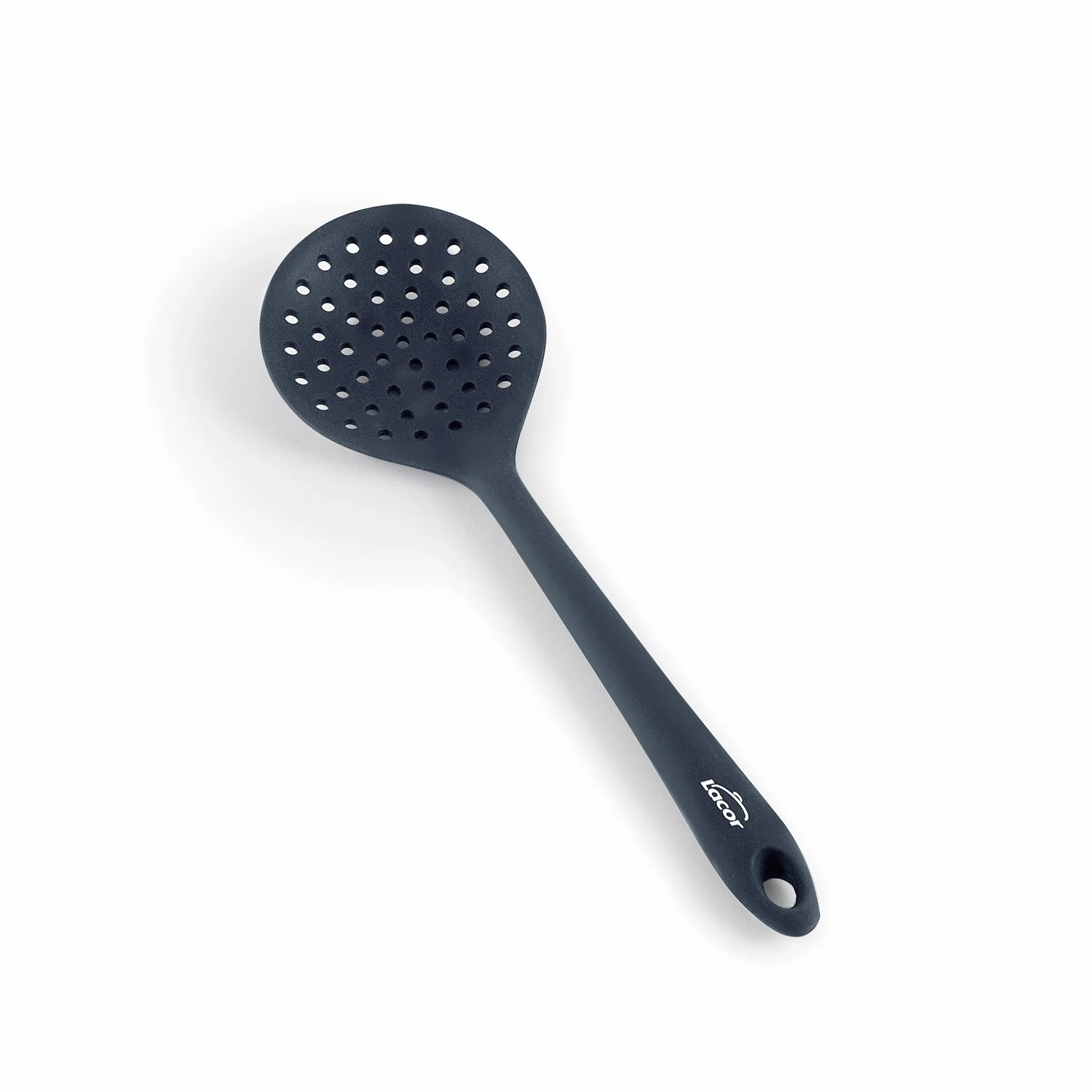 Lacor - 64467 - Szary Odpieniacz Kuchenny, Silikonowy Skimmer, Przybory Kuchenne, Ergonomiczny Uchwyt, Powłoka Nieprzywierająca, Odporny Na Wysokie Temperatury, Nadaje Się Do Mycia W Zmywarce, Długość