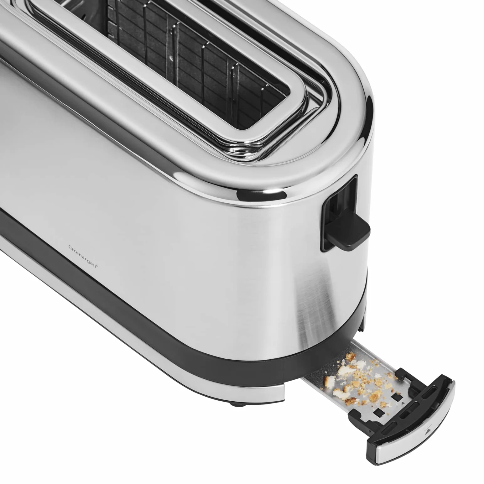 WMF Küchenminis toster na 1 kromki, długa szczelina, XXL-Tost, nakładka na bułki, 7 stopni opiekania, zabezpieczenie przed przegrzaniem, 600 W, stal nierdzewna, matowa