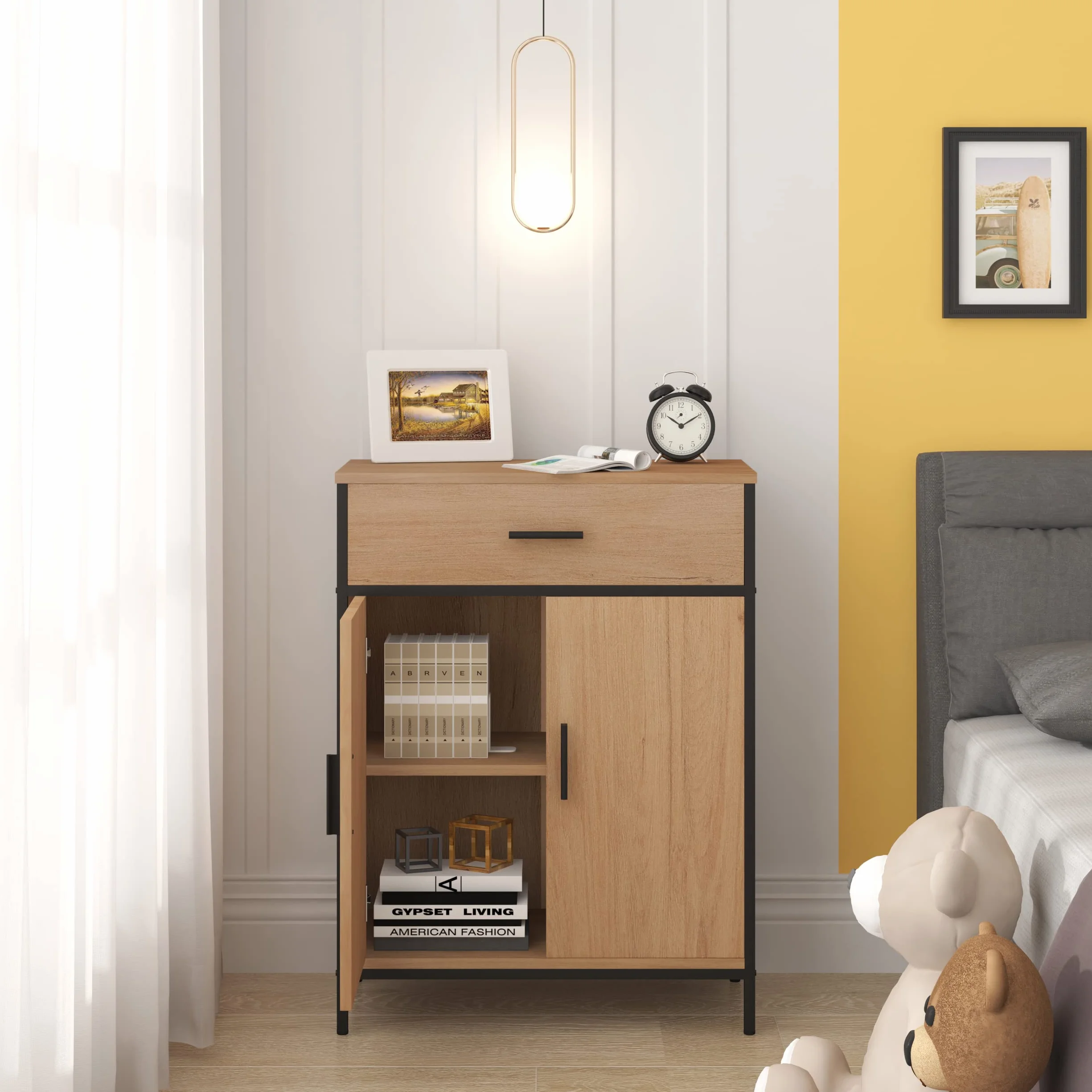 EUGAD Szafka łazienkowa wolnostojąca 60 x 80 x 30 cm z regulowanym regałem