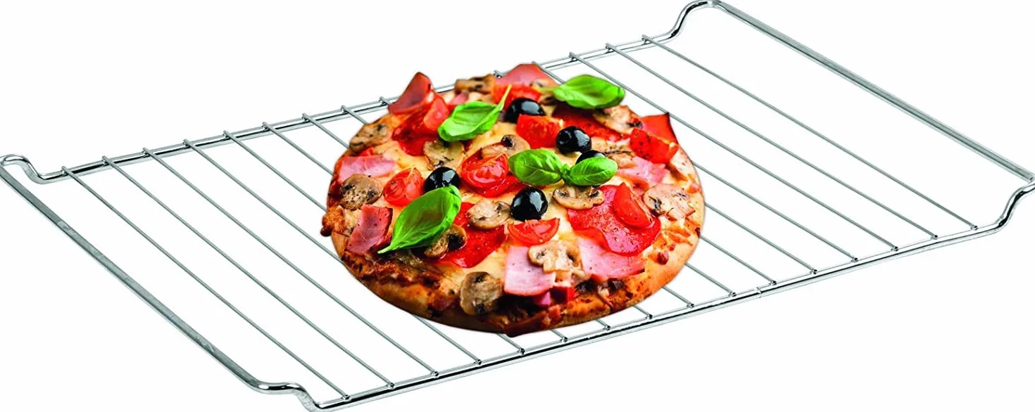 ICQN Kratka 455 x 375 mm, pasuje do Bosch, Siemens, Neff, Constructa, Flavel i Simfer, ruszt do piekarnika, 45,5 x 37,5 cm, kratka do piekarnika, ruszt do grillowania, ruszt do pieczenia, ruszt kratowy