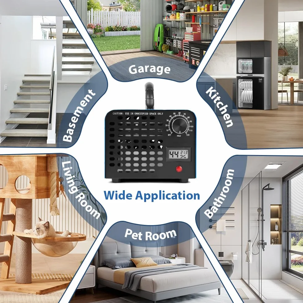 Vicloon Generator ozonu 60000 Mg/H, Ozon Home Oczyszczacz powietrza 600 ㎡, ozonator timerem, ozonator do samochodu, mieszkania, biura, garażu