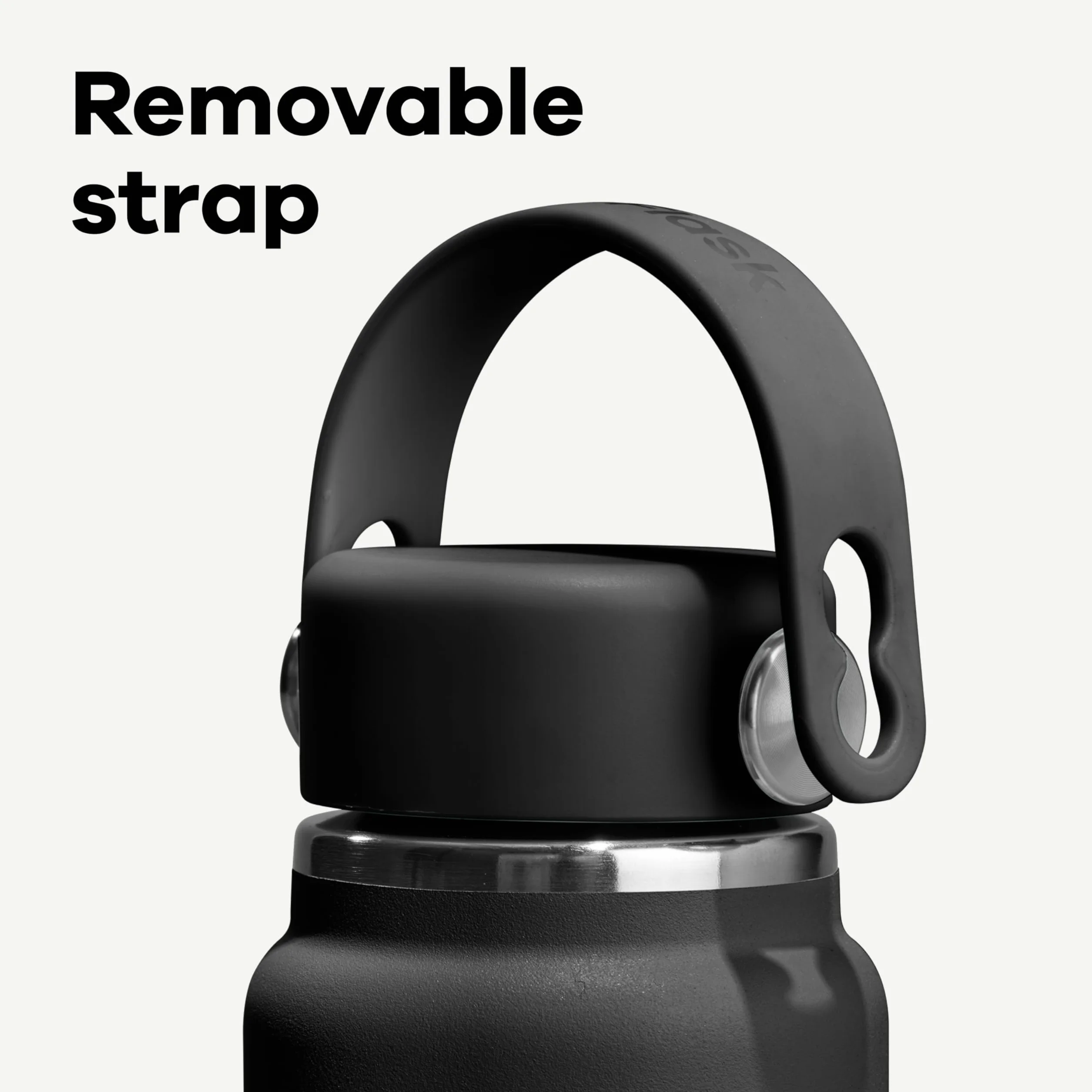 Hydro Flask Micro Hydro 200 ml – szczelna izolowana mini butelka z paskiem na klips – czarna