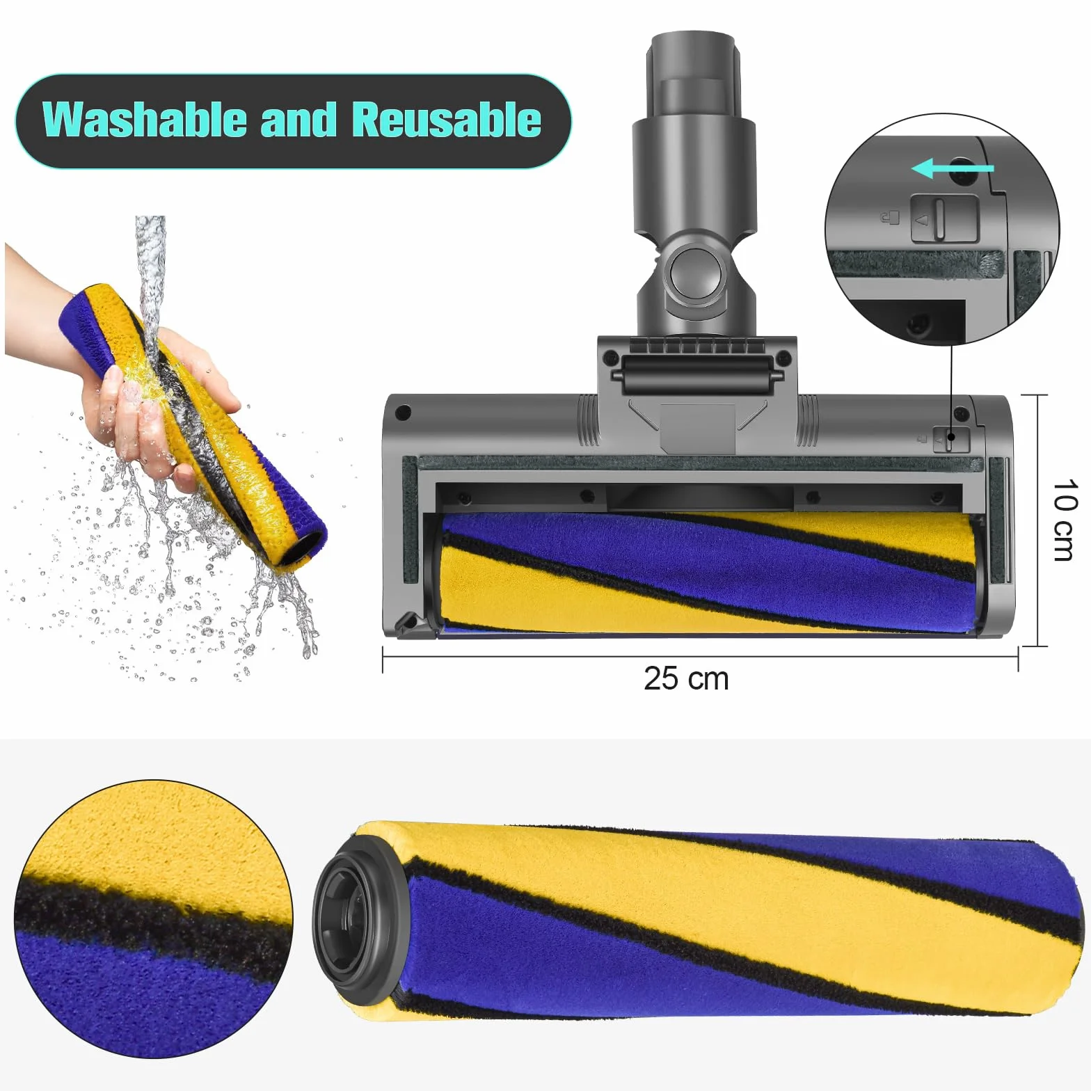 Dysza podłogowa szczotka do odkurzacza Dyson V11 V15 V10 V8 V7 miękki wałek