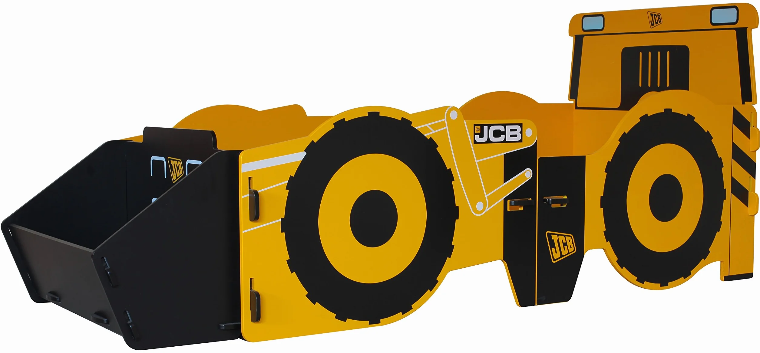 Kidsaw Ltd Pojedyncza rama łóżka JCB Digger 4 CX, żółta