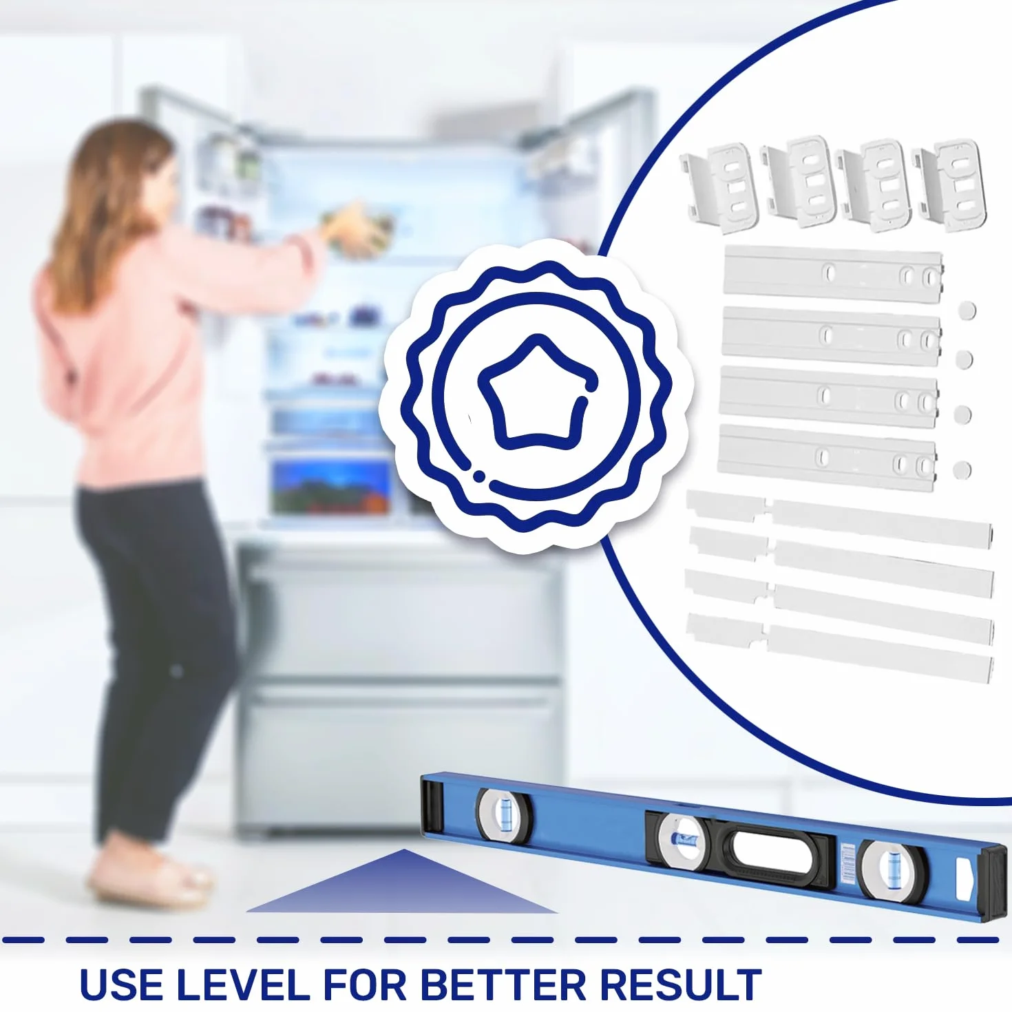 4 zestawy Przewodnik drzwi przesuwnych do drzwi wpuszczanych do lodówki i zamrażarki z oryginalnym kodem C00312150 481231019131 dla Whirlpool dla Fagor for Indesit - 10-letnia gwarancja - MONTERAL