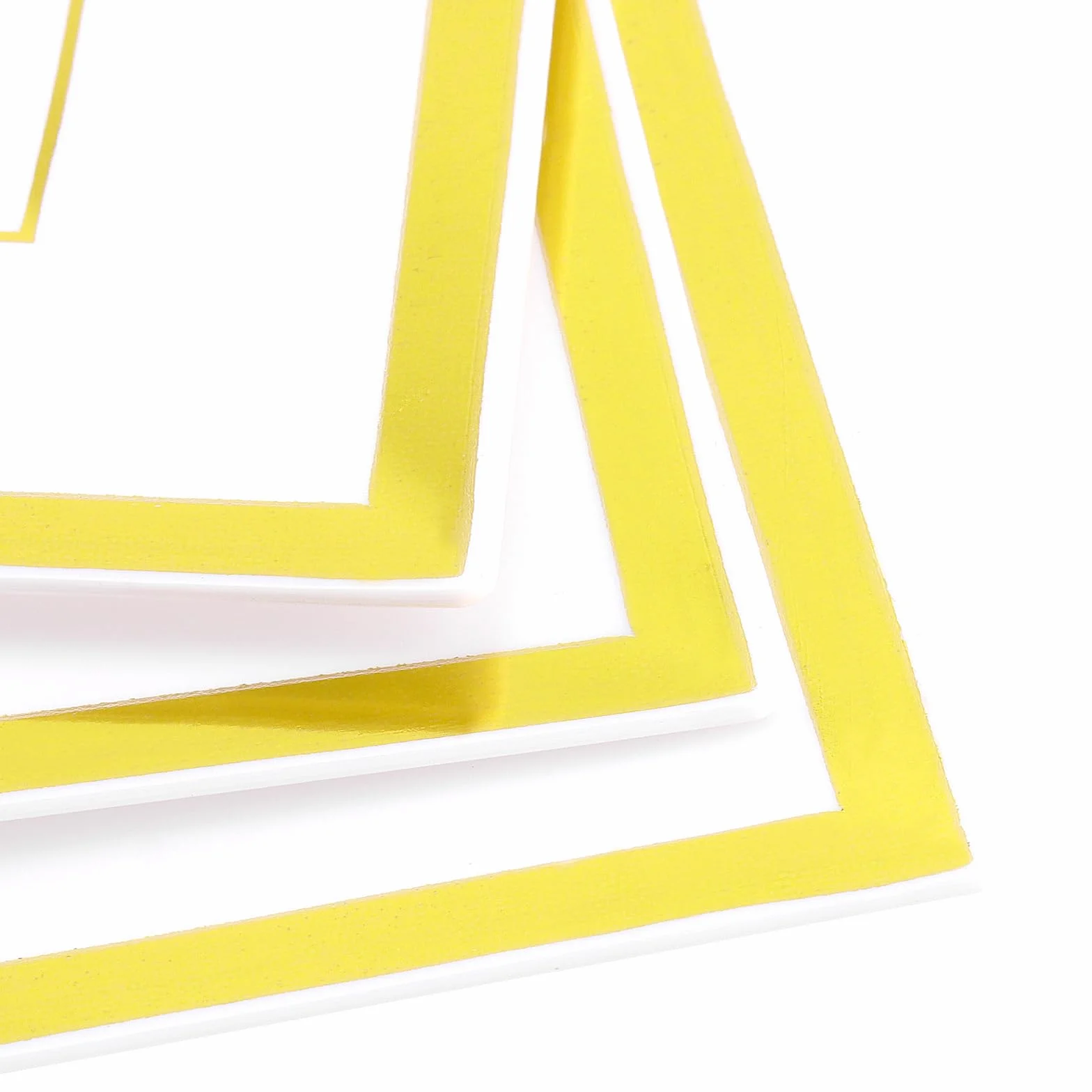 10 sztuk bia?ych plastikowych talerzy do serwowania, 33 x 20 x 1,5 cm, prostok?tne, z tworzywa sztucznego, talerze bufetowe ze z?ot? kraw?dzi?