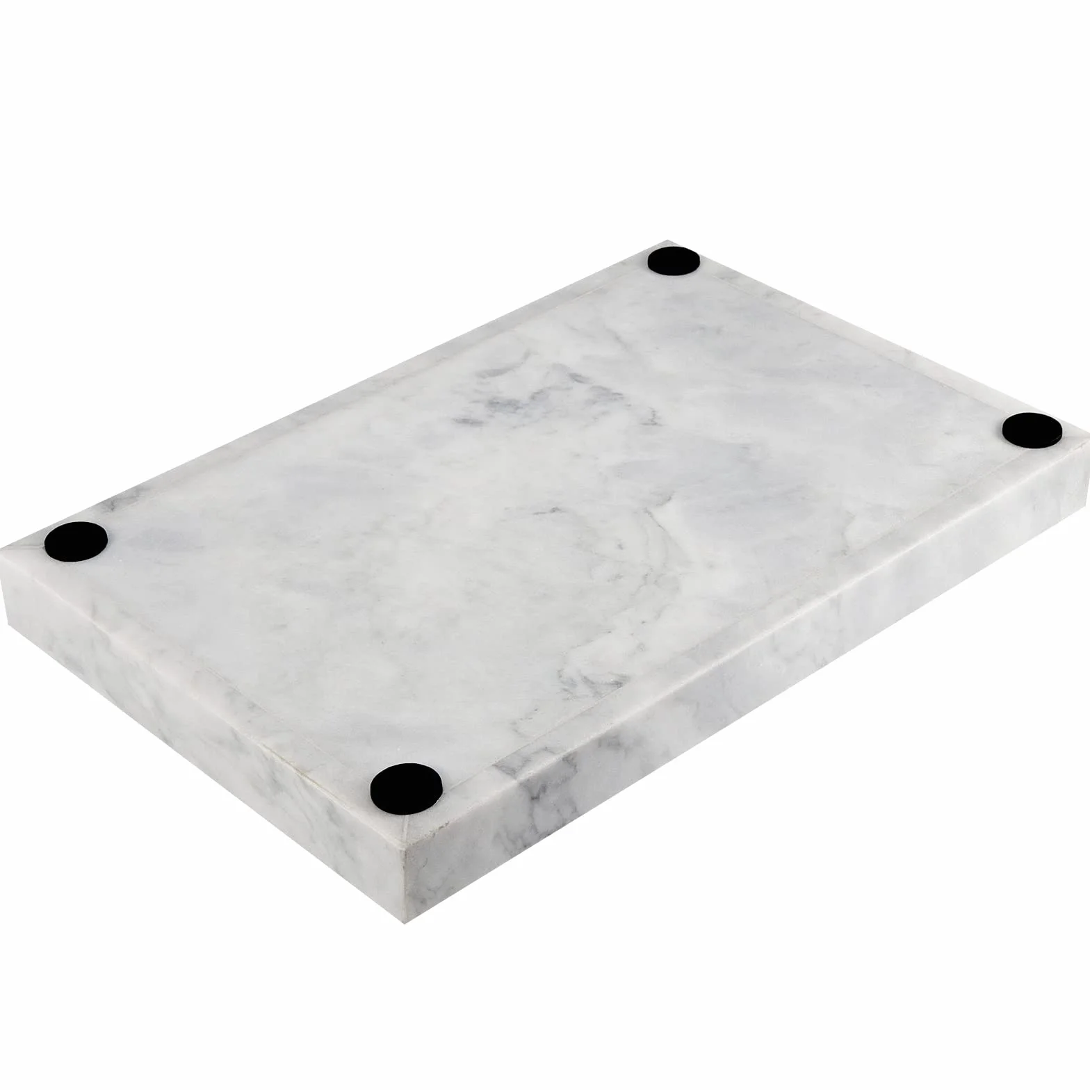 Marmurowy marmurowy prostokątna taca, 30 x 20 x 3 cm, do przechowywania marmuru, do kuchni, blatu roboczego