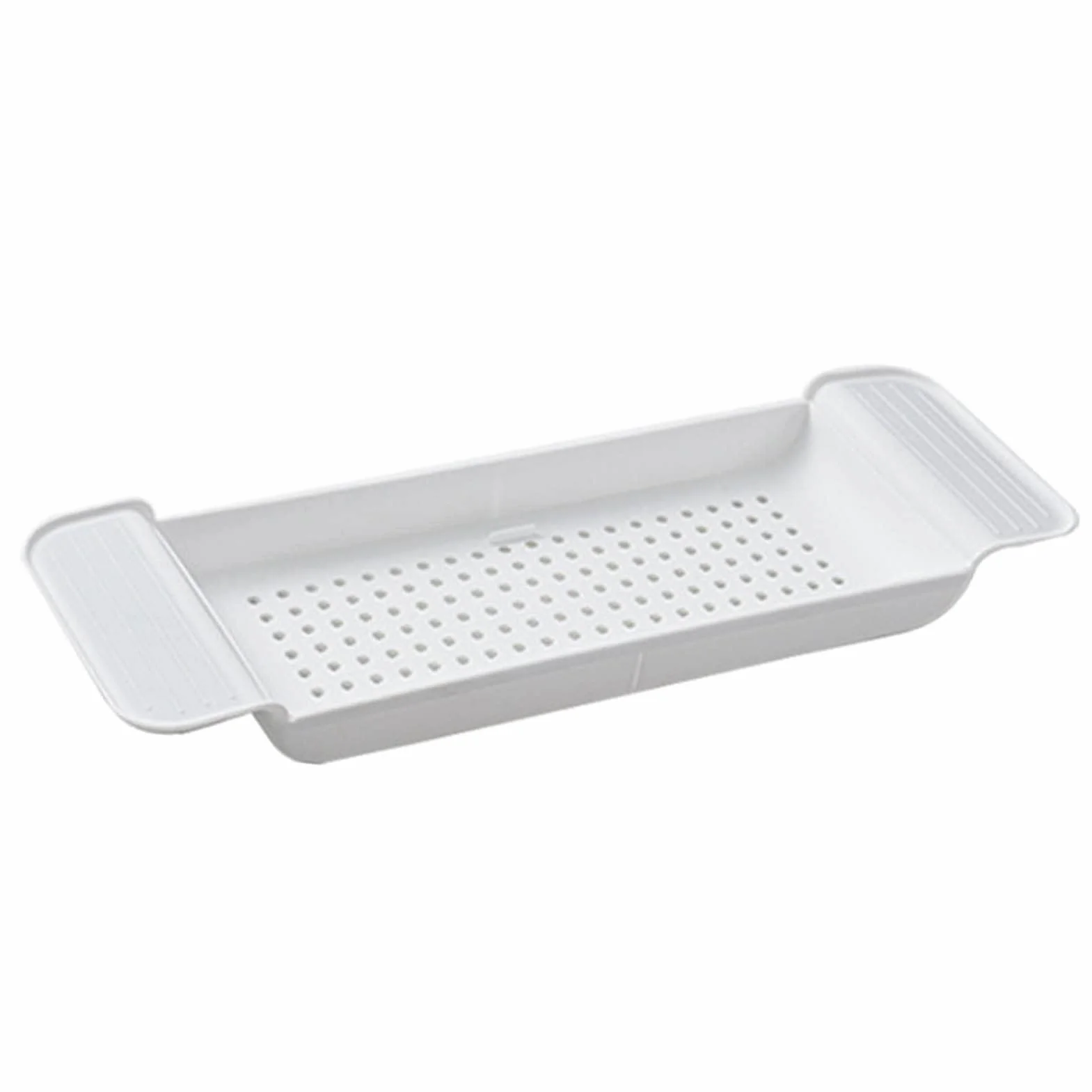 Rozkładana Plastikowa Taca na wannę, Stabilne Miejsce do Przechowywania pod Prysznic, Ręczników, Szklanek, Kwiatów do Kąpieli w łazience (WHITE)