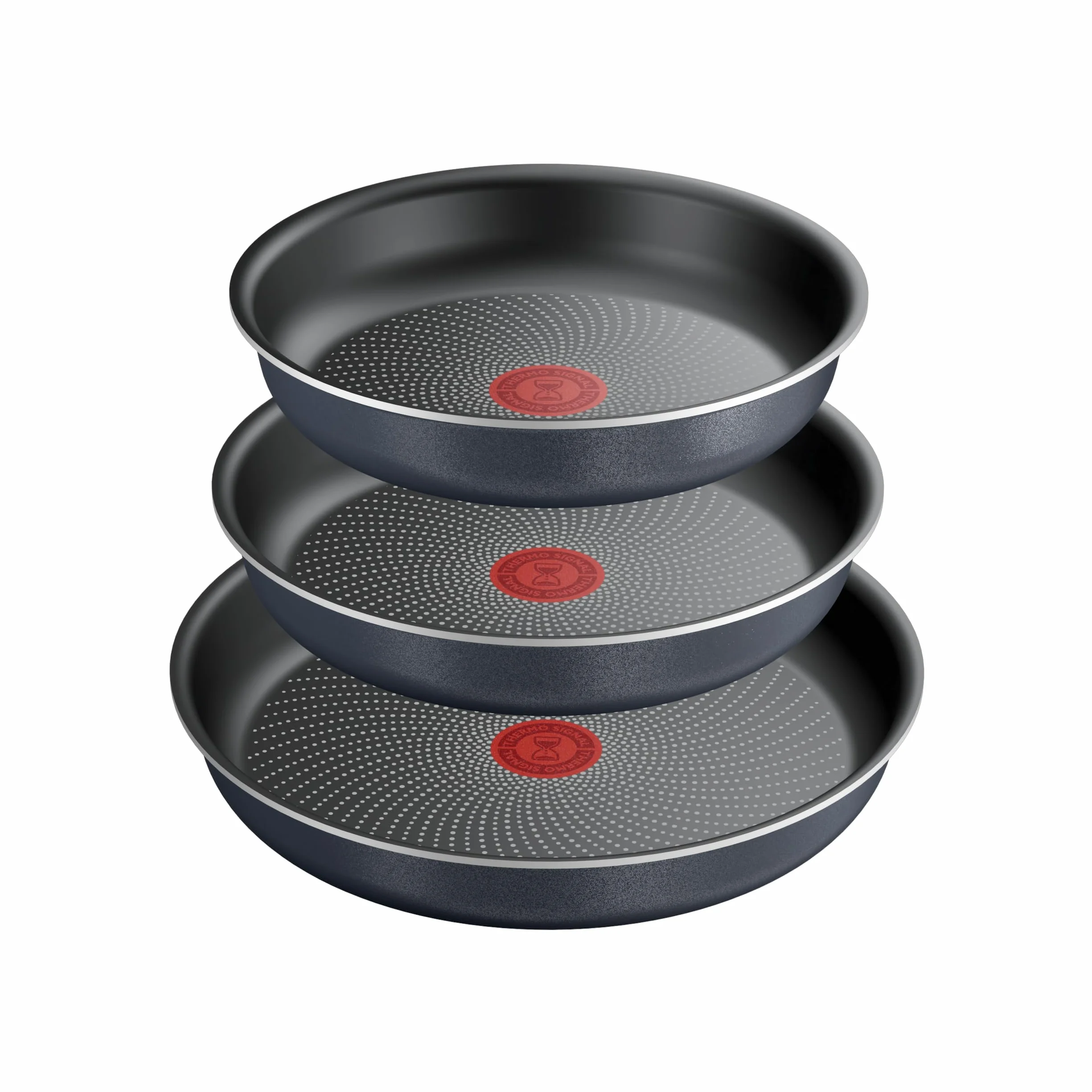 Tefal Ingenio Enjoy zestaw 3 patelni 22/24/28 cm z uchwytem, indukcyjny, nieprzywierający, tytanowy, Thermo-Signal