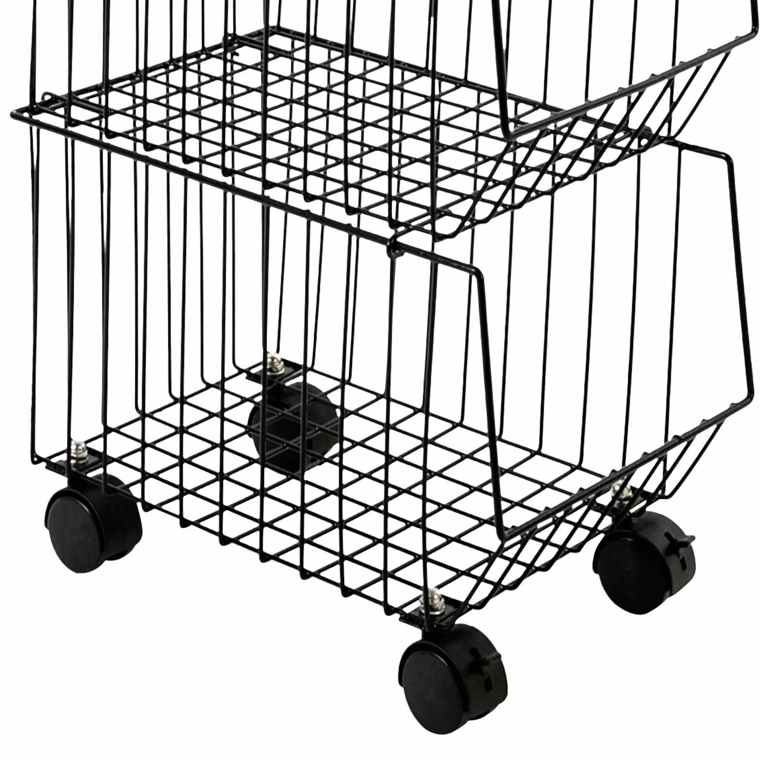 Kosz na owoce, etażerka na kółkach, 4 poziomy, mobilny kosz na owoce, metalowy stojak na owoce, warzywa, przechowywanie warzyw, do kuchni, spiżarni, łazienki