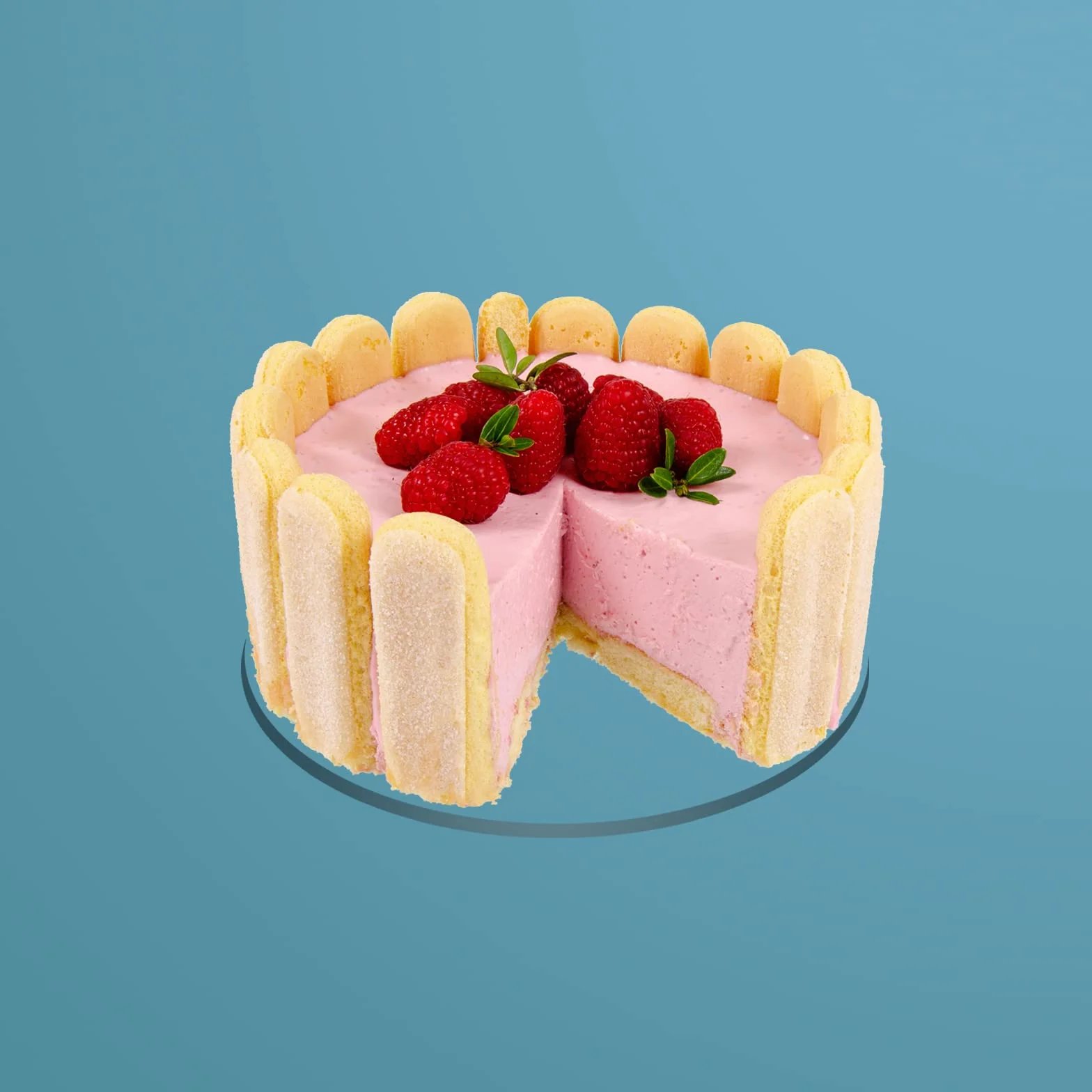 coox Tortownica ze szklanym dnem Ø 18 cm w kolorze ciemnoczerwonym, pieczenie i serwowanie bezpośrednio na szklanym blacie i cięcie, nie wymaga przestawiania