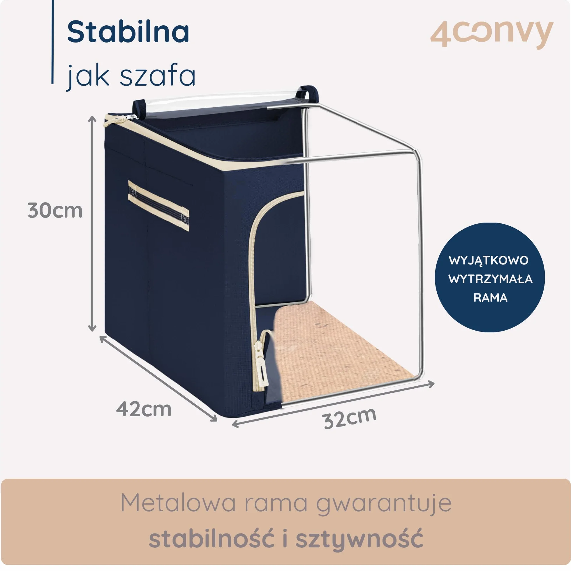 4CONVY Pokrowiec na pościel 3x40L z przezroczystymi oknami składana torba