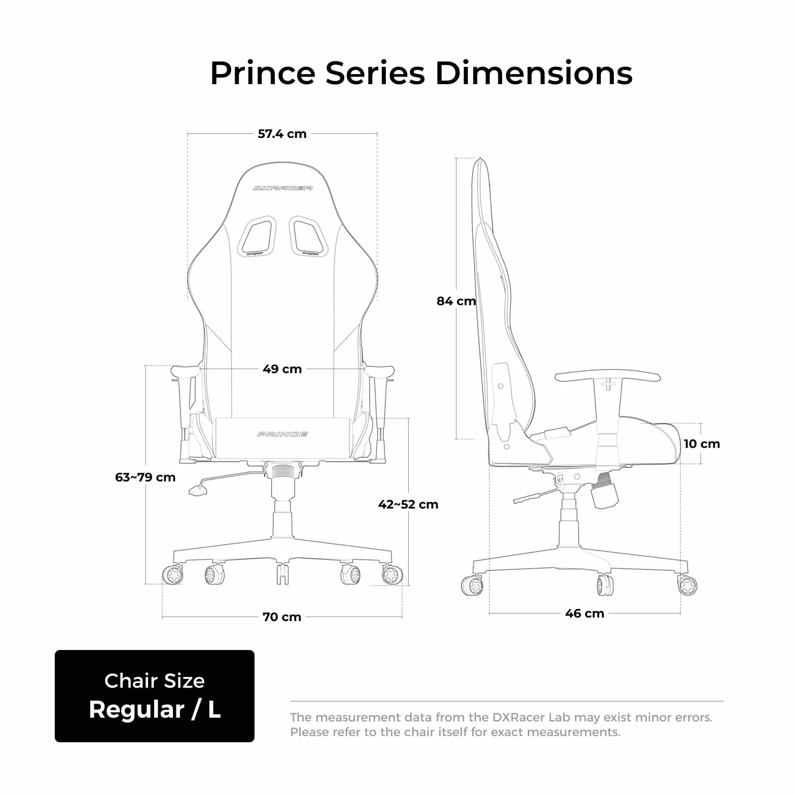 DXRacer PRINCE L Czarny & Czerwony Fotel Gamingowy PVC Skóra