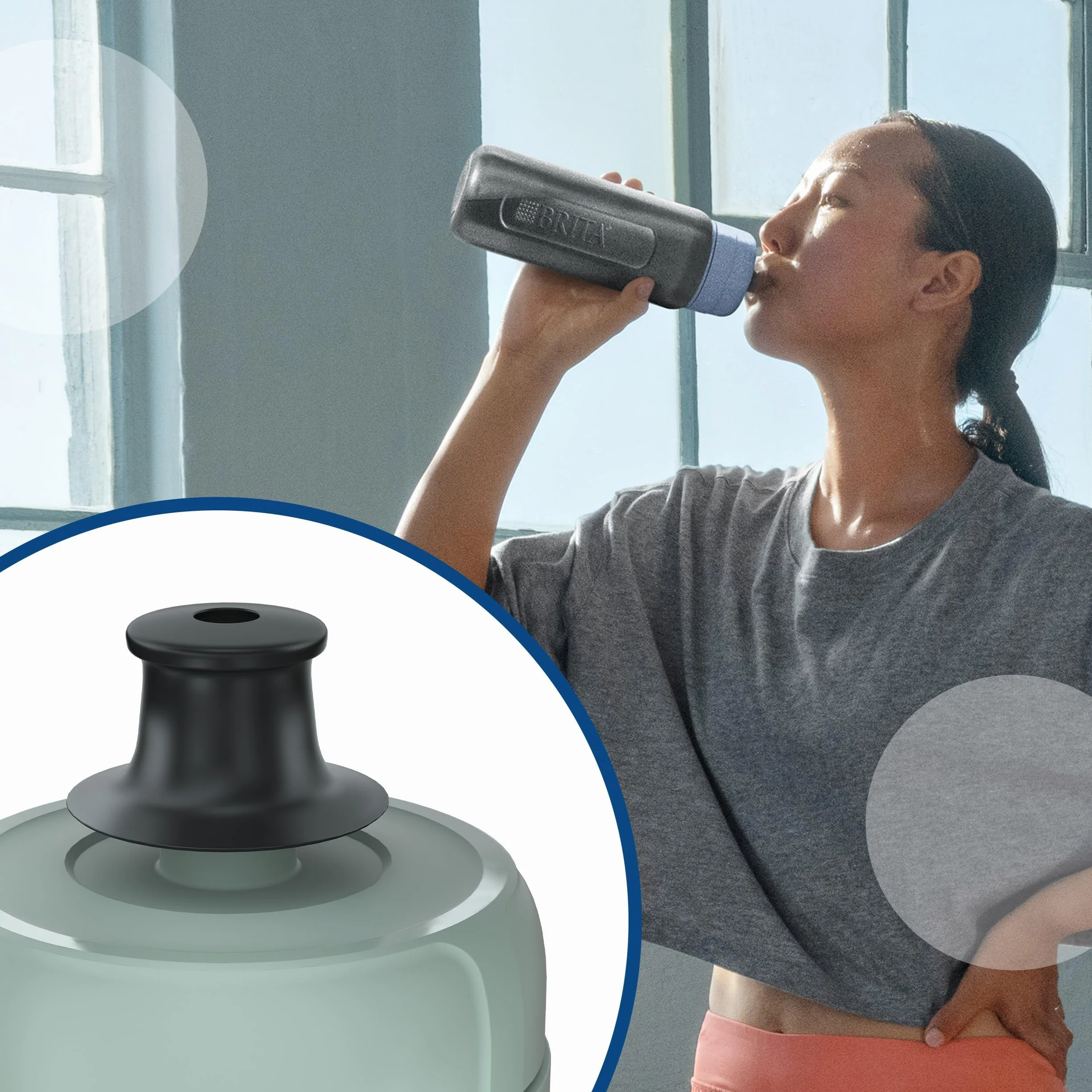 BRITA Sportowy filtr do wody butelka Model Active ciemnozielona (600 ml) w zestawie z 2 filtrami MicroDisc – ściskana butelka bez BPA w podróży, butelka filtruje podczas picia/nadaje się do mycia w
