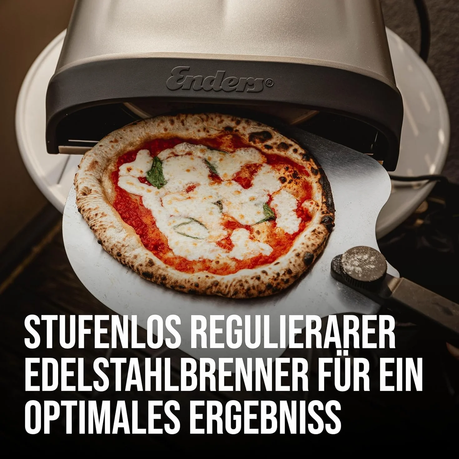 Enders Piec gazowy do pizzy Paco Rotate, piec zewnętrzny z automatycznym systemem obrotowym, zawiera kamień do pizzy #3131633