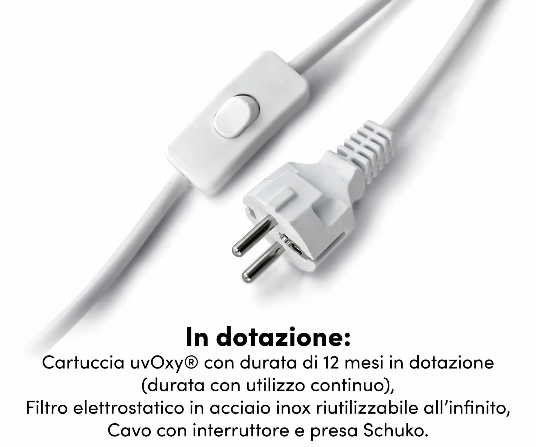 Beghelli Allergy oczyszczacz powietrza z technologią UV-C i elektrostatycznym systemem filtracji ze stali nierdzewnej, usuwa kurz, pyłki, pleśń, alergeny, dym, zapachy, bakterie, wirusy