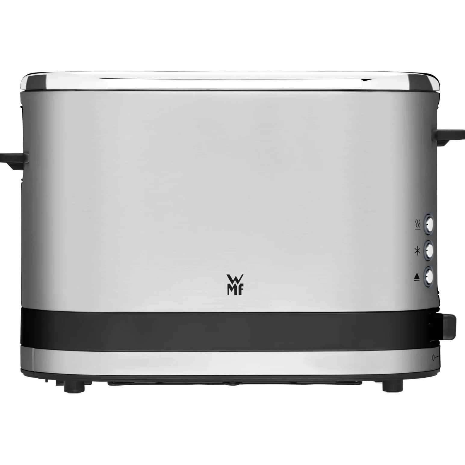 WMF Küchenminis toster na 1 kromki, długa szczelina, XXL-Tost, nakładka na bułki, 7 stopni opiekania, zabezpieczenie przed przegrzaniem, 600 W, stal nierdzewna, matowa