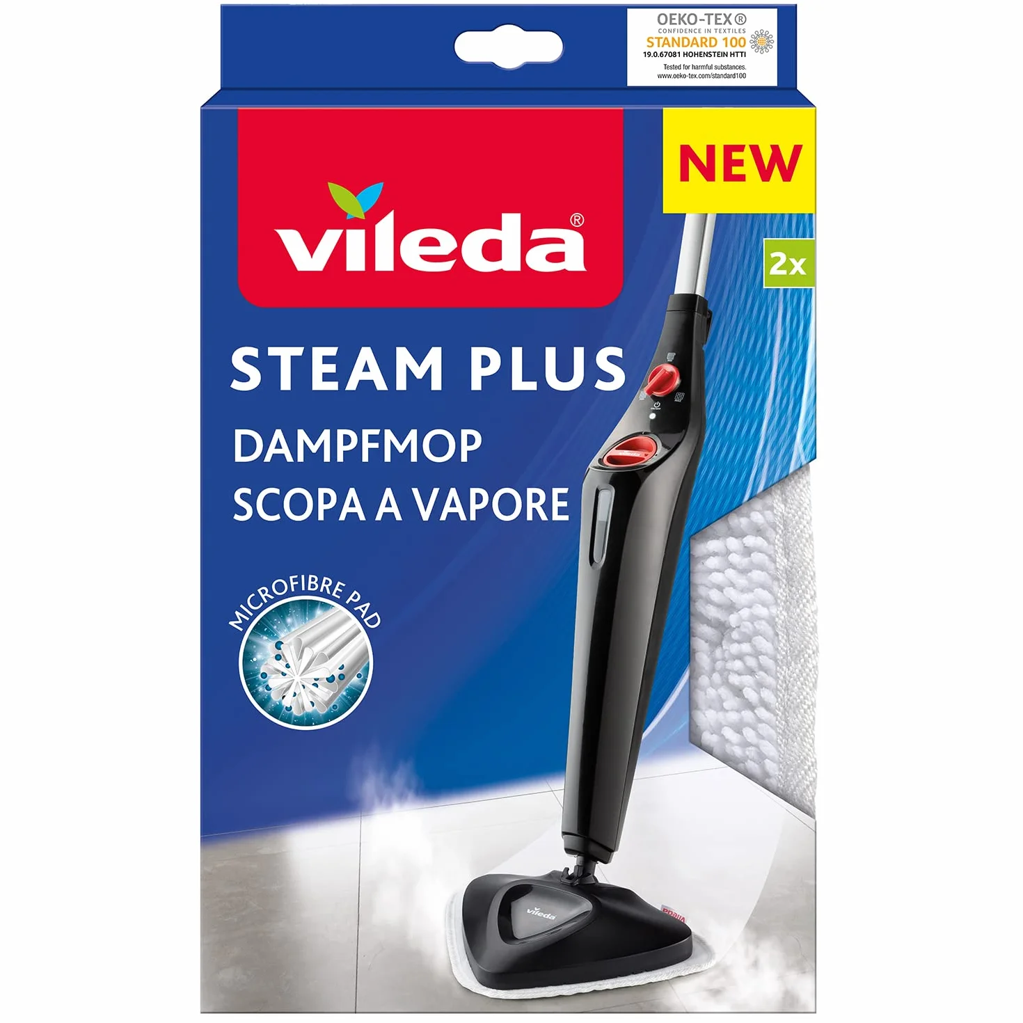 Vileda Wkładki do mopa Steam Plus, mikrofibra, 2 w opakowaniu