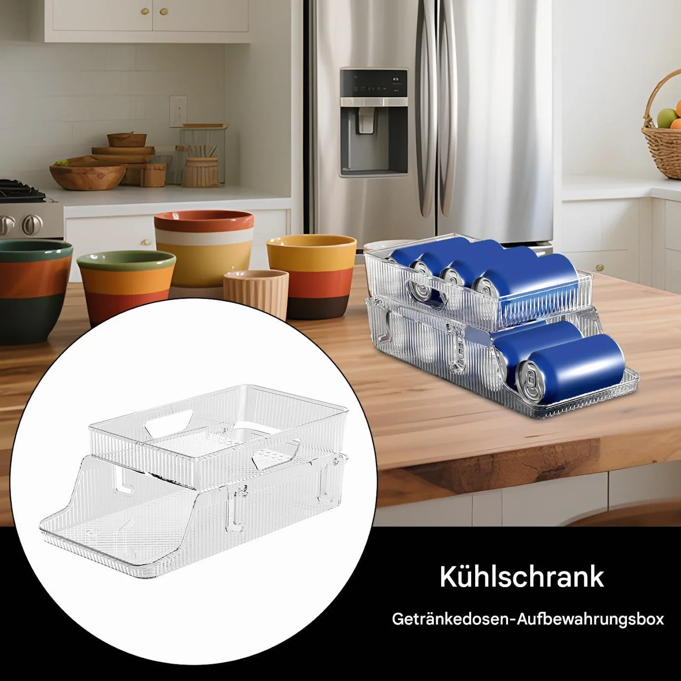 Generisch Organizer na puszki z napojami do lodówki, z antypoślizgową podstawą, do użytku w gastronomii