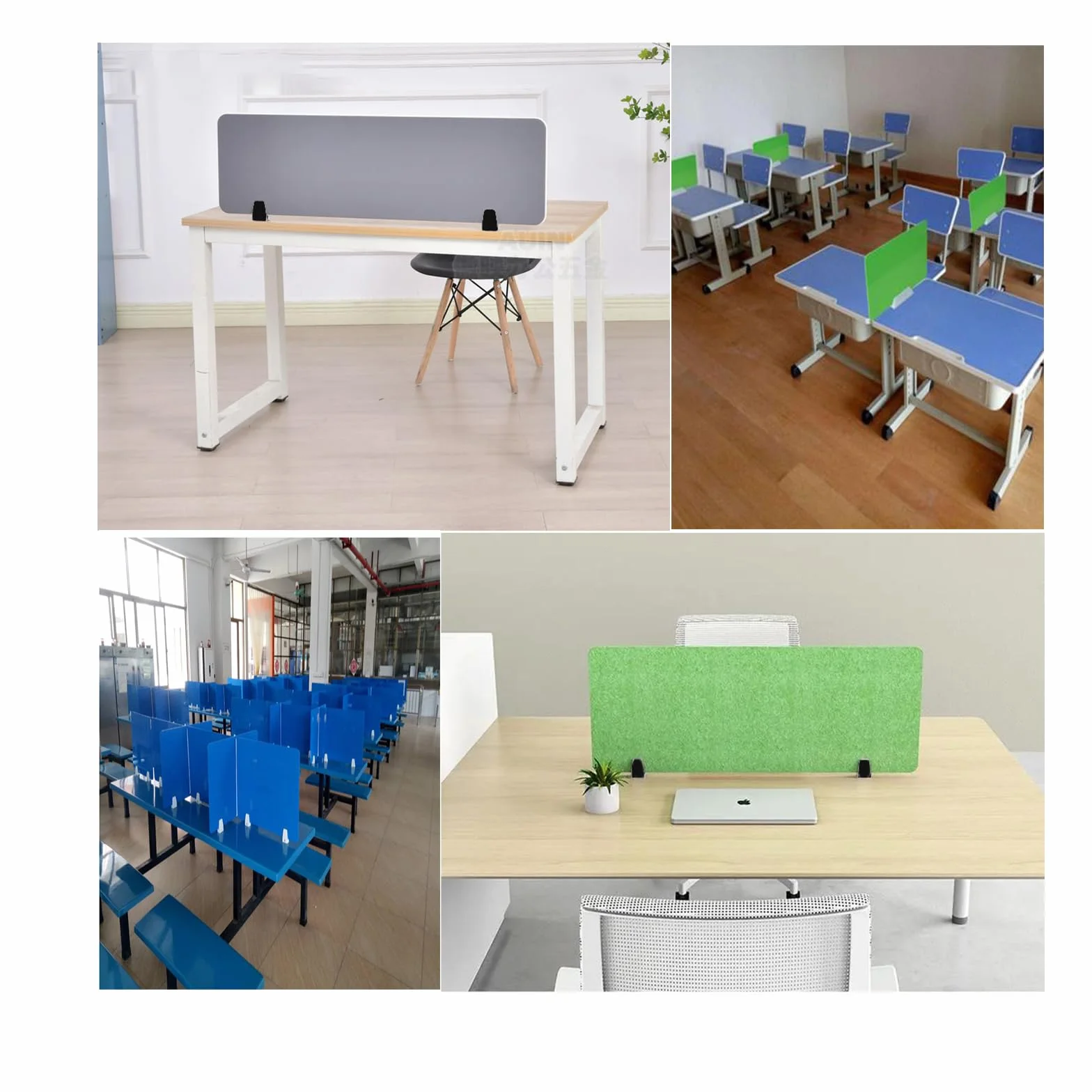 Klipsy podtrzymujące osłonę przed snem do panelu 1/8 cala-2,5 cm, regulowane, aluminiowe, akrylowe, czarne, 6-pak