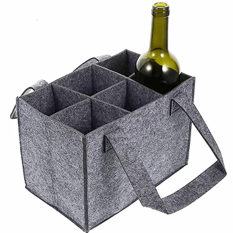 PIQIUQIU Uchwyt na butelkę torba 6 butelek 24 x 18 x 16 cm