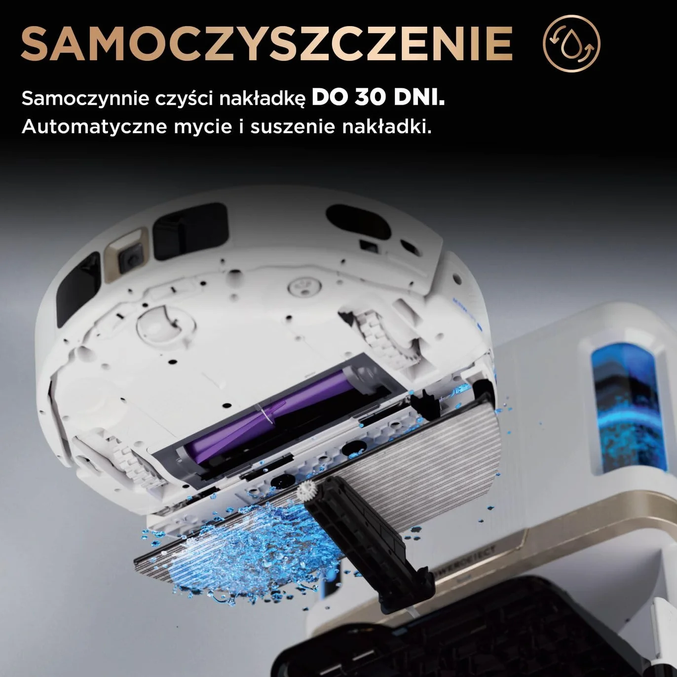 Shark PowerDetect Robot odkurzająco-mopujący 2 w 1, automatyczne opróżnianie, napełnianie i czyszczenie NeverTouch Pro (60 dni), 3D i LiDAR, NeverStuck, WiFi/aplikacja, biały, AV2800ZEEUWH