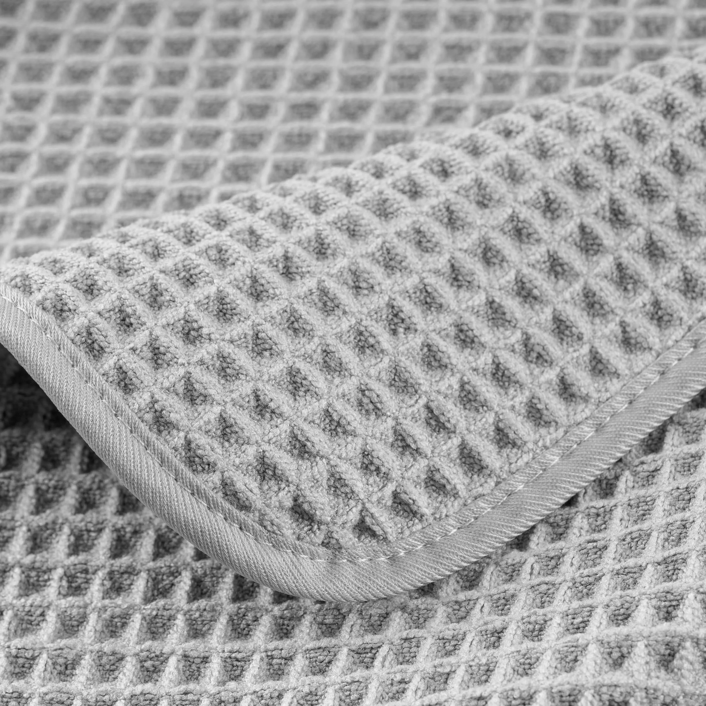 POLYTE 430 g/m² mikrofibra oversize szybkoschnący niestrzępiący się ręcznik kąpielowy, 152 x 76 cm, 4 szt. (splot waflowy)
