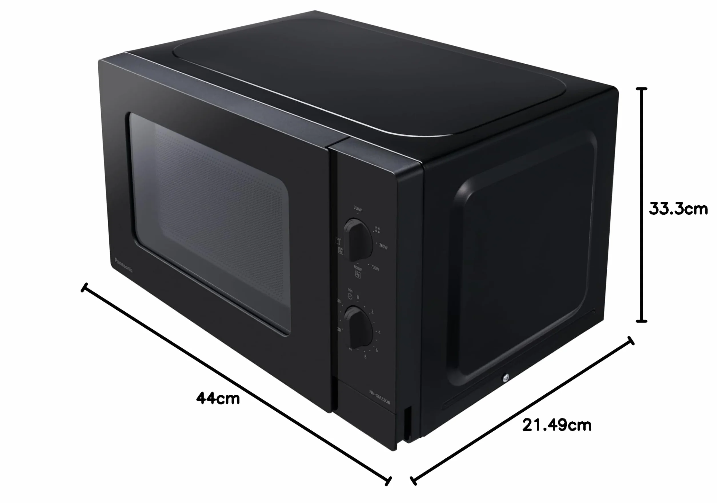 Panasonic NN-GM22QBEPG Mikrowelle Acryl Grau 800 W (NN-GM22QBEPG)