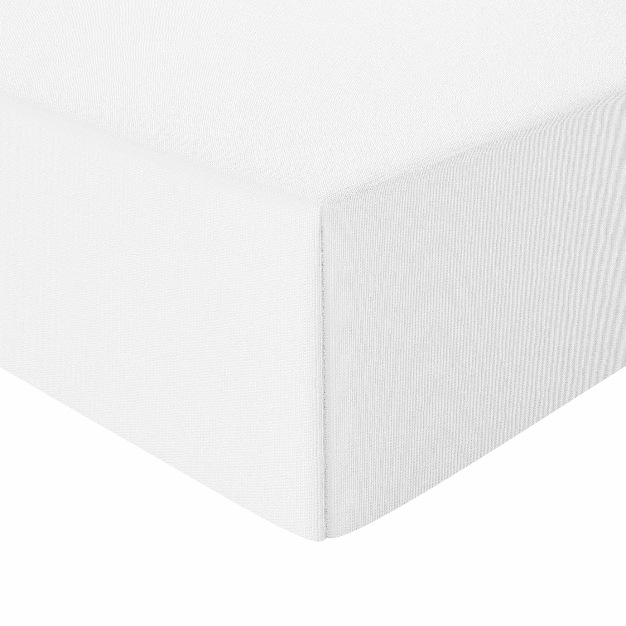 Amazon Basics Dopasowane prześcieradło z gumką, z dżerseju, białe, 120 x 200 cm