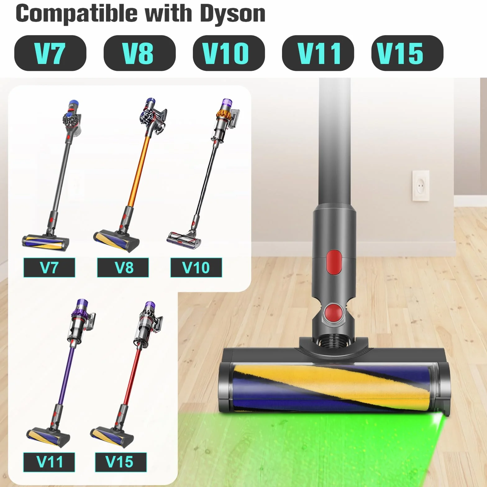Dysza podłogowa szczotka do odkurzacza Dyson V11 V15 V10 V8 V7 miękki wałek
