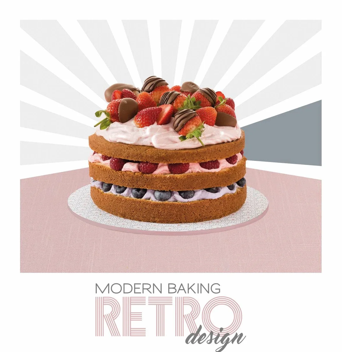 Dr. Oetker 4651 retro tort z formą sprężynową średnica 20 x 7 cm, różowy/kremowy, 20 x 20 x 7 cm stal nierdzewna