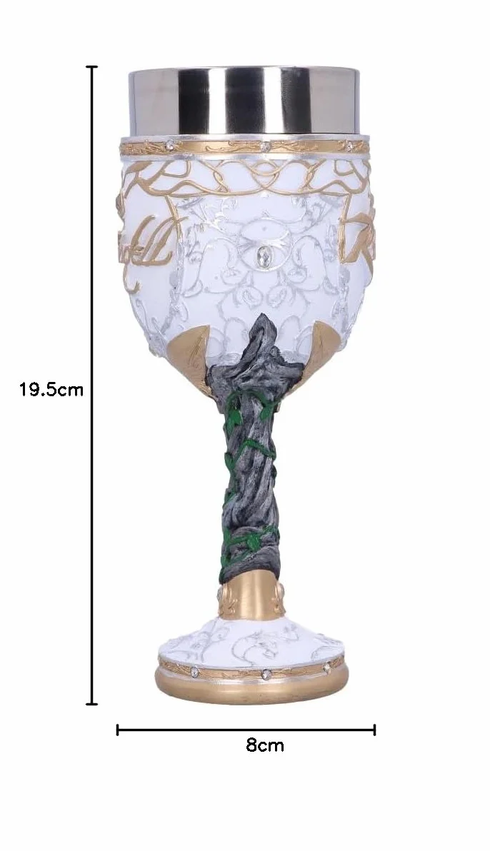 Nemesis Now Oficjalnie licencjonowany kielich Władca Pierścieni Rivendell, biały, 19,5 cm