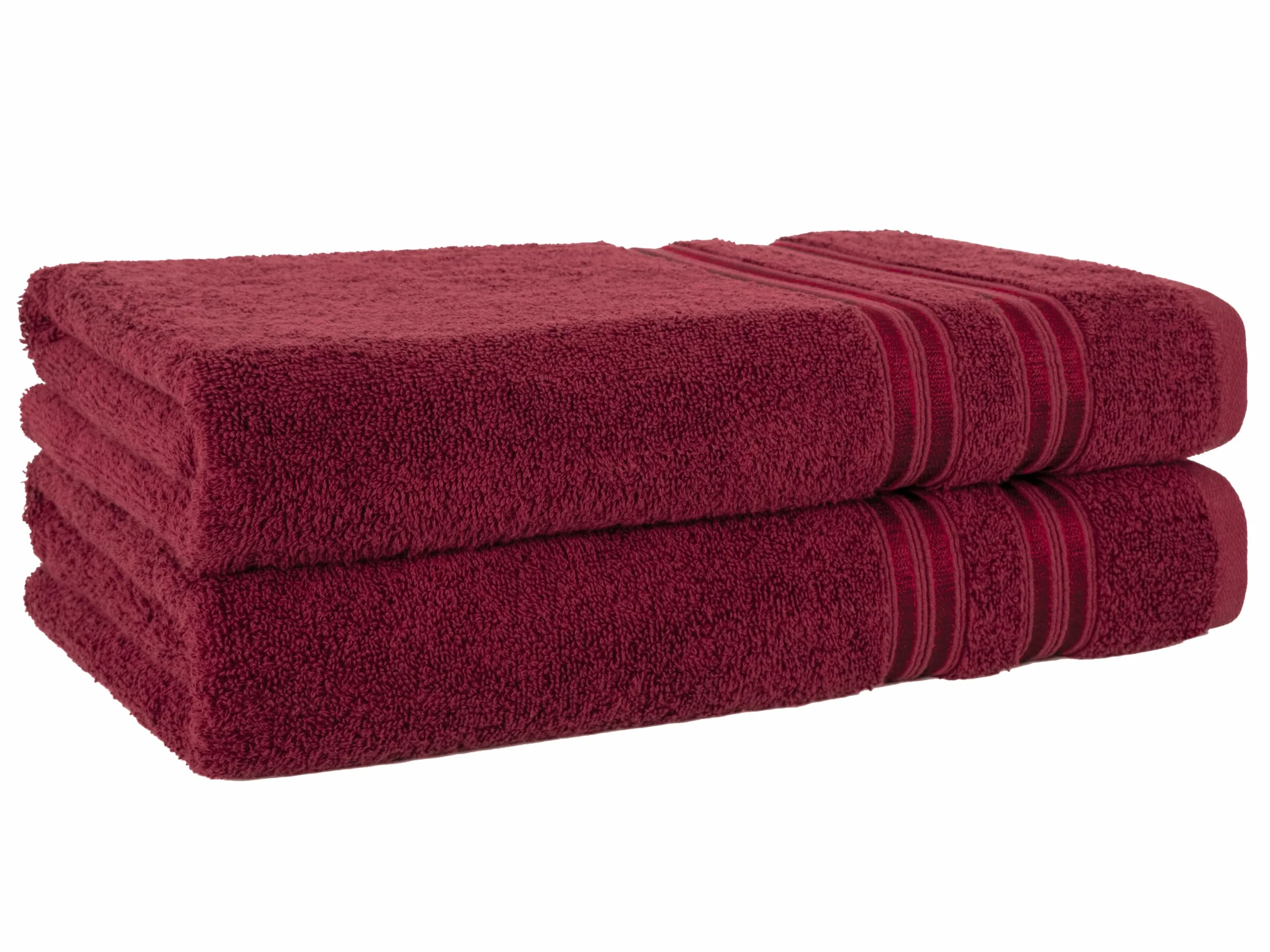 Hammetex Ręczniki Kąpielowe 2-pak 70x140 cm – 100% Bawełna Frotté – Certyfikat OEKO-TEX – Miękkie, Chłonne – z Zawieszką, Czerwony