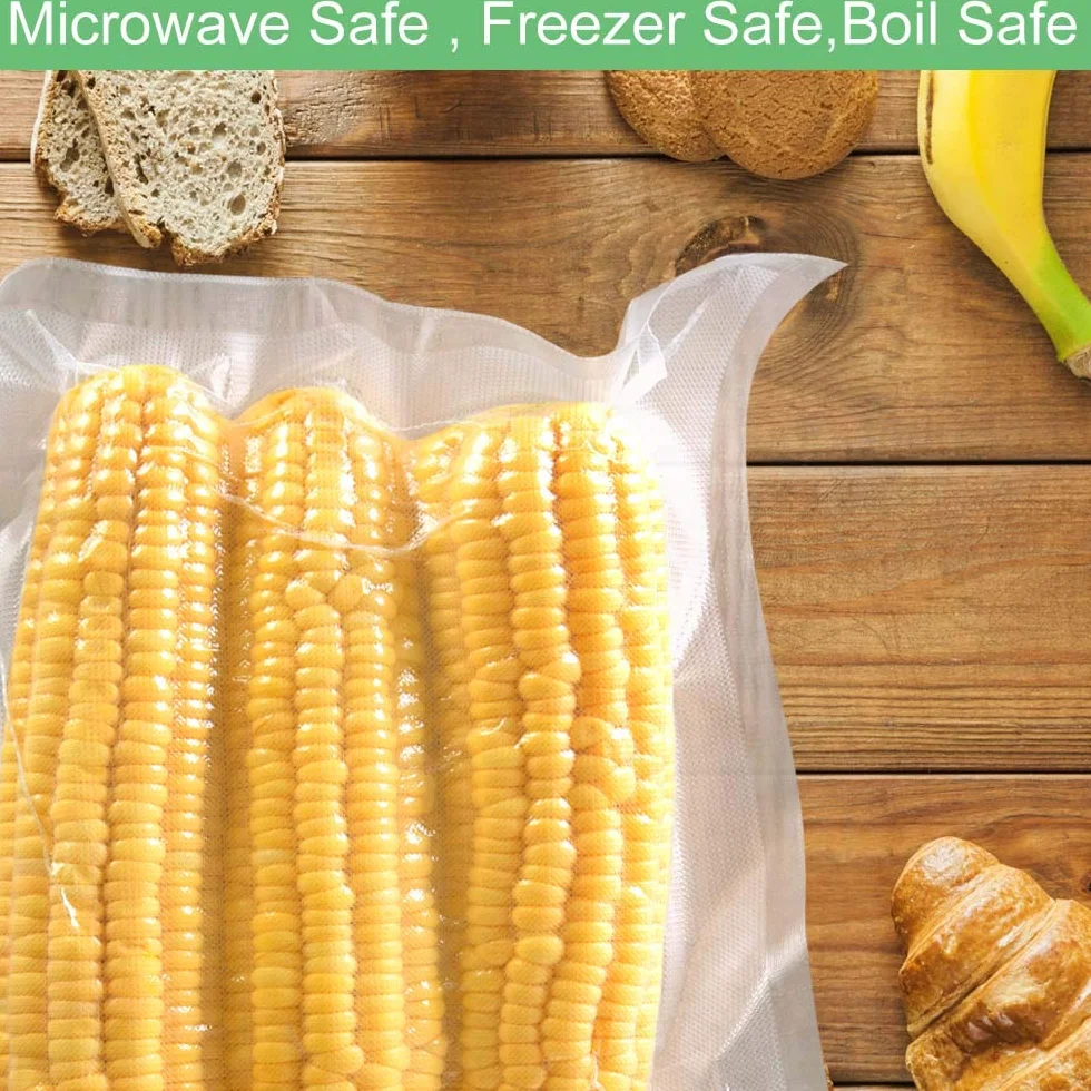 O2frepak 25X33cm(100Pakiet) Worki próżniowe do pakowania żywności w rolkach do gotowania metodą sous vide,klasy komercyjnej,bez BPA,z zabezpieczeniem przed przebiciem