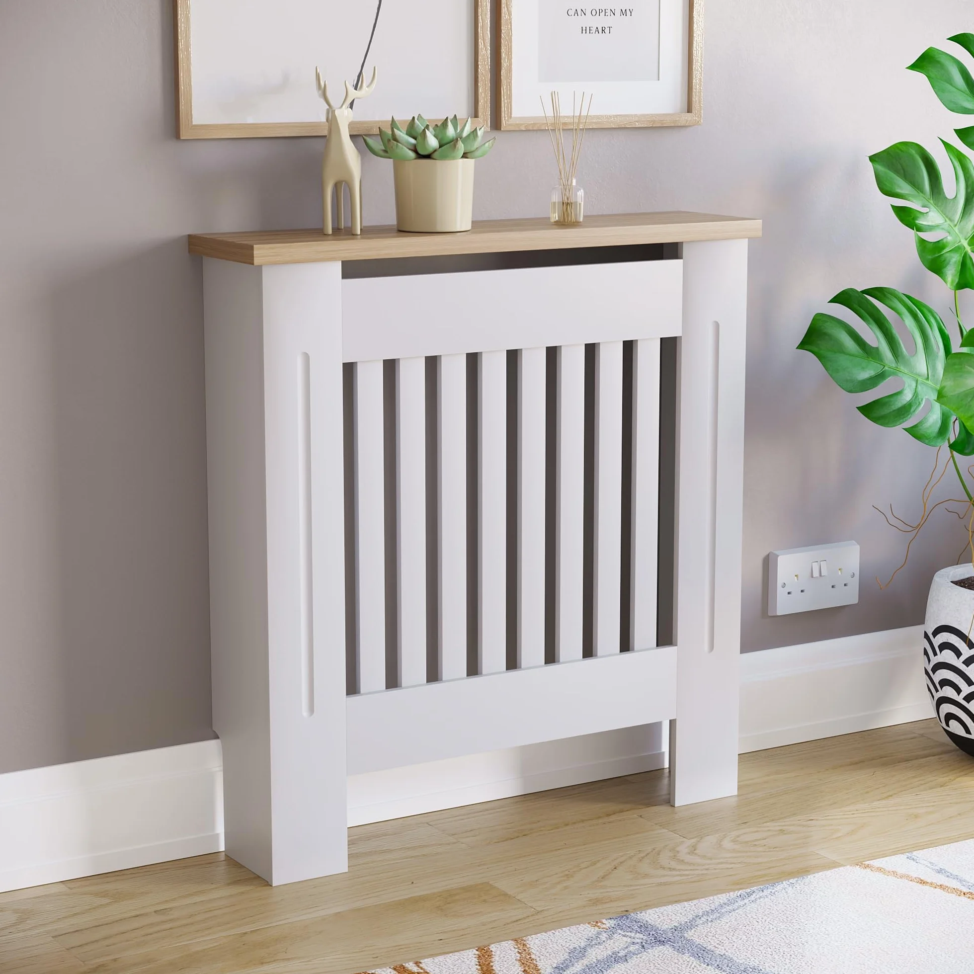 Vida Designs Arlington Osłona Grzejnika, Drewno Inżynieryjne, Biały, Small