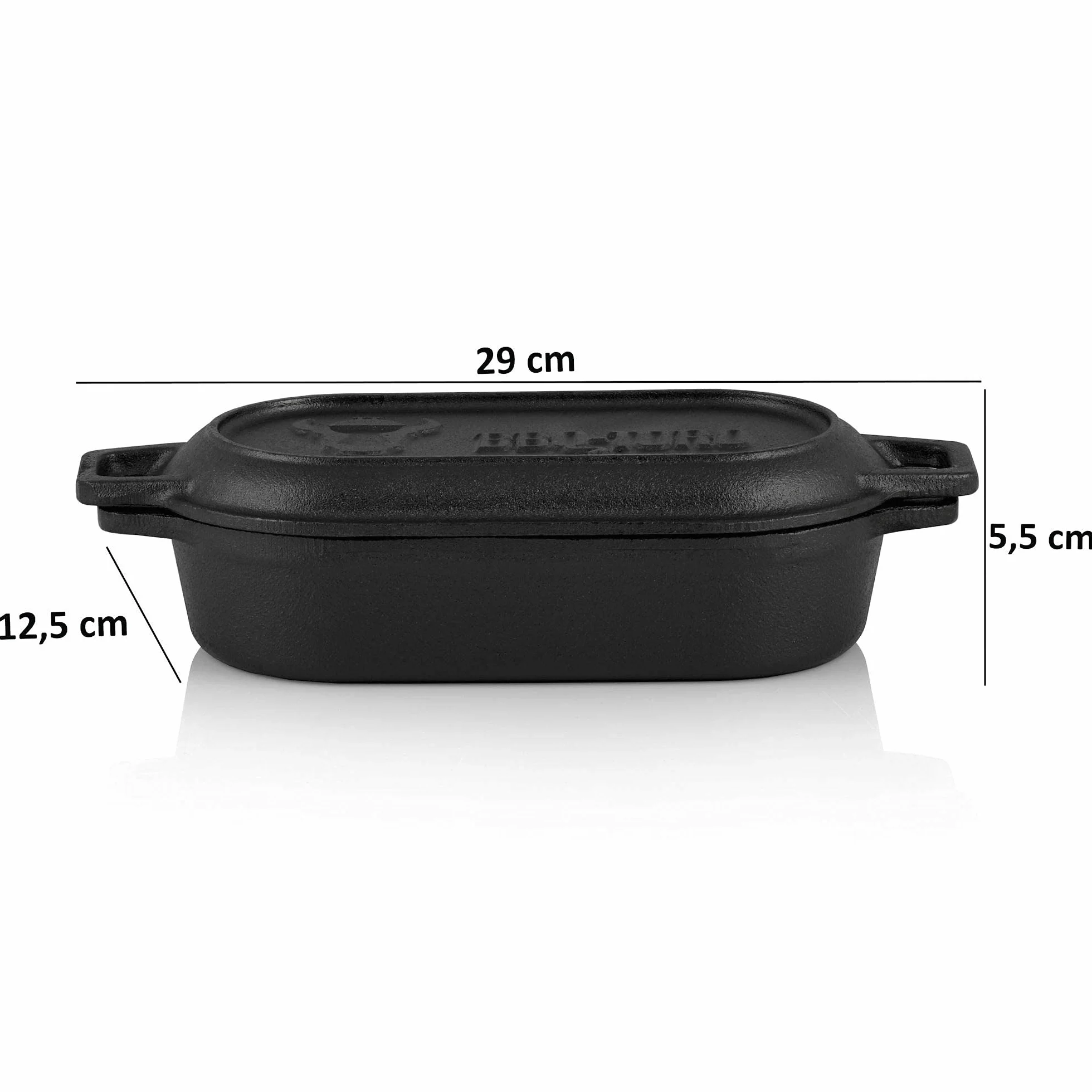 BBQ-Toro Garnek żeliwny 1 l 29 x 12,5 x 5,5 cm wstępnie przypalony