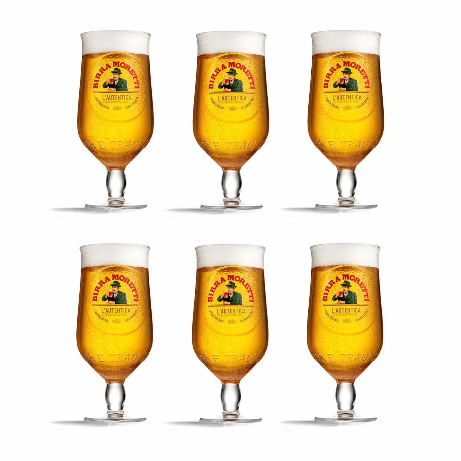 6 x kieliszki Birra Moretti