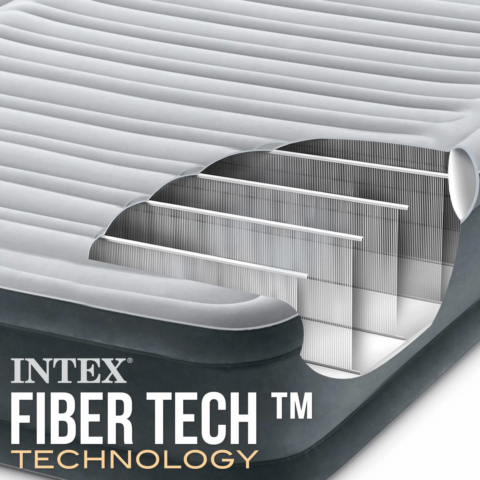 Intex 67768ND - Materasso Dura-Beam Comfort Plush Piazza e Mezza con Pompa Elettrica Incorporata, 137x191x33 cm