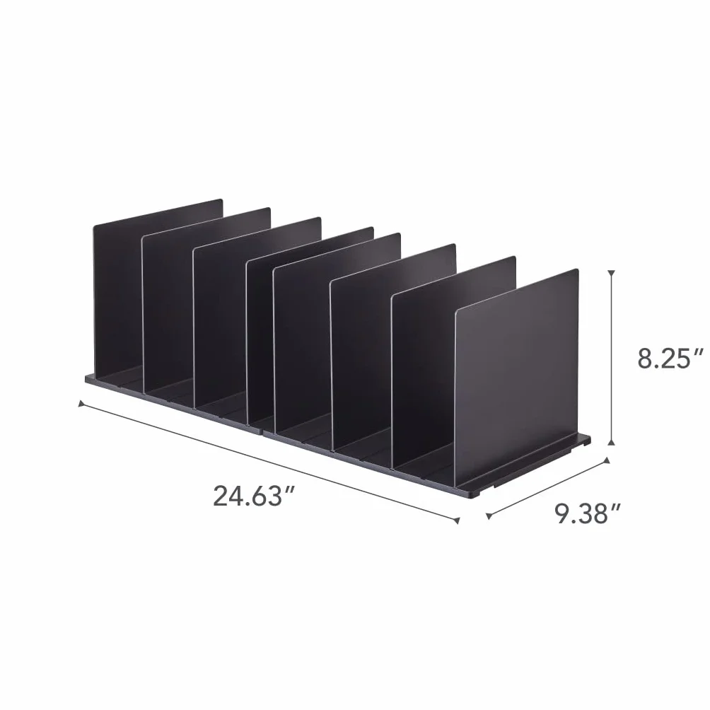 YAMAZAKI 4957 Smart organizer kieszonkowy (zestaw 2 szt.), czarny, żywica ABS, minimalistyczny, 31,8 x 24 x 21 cm