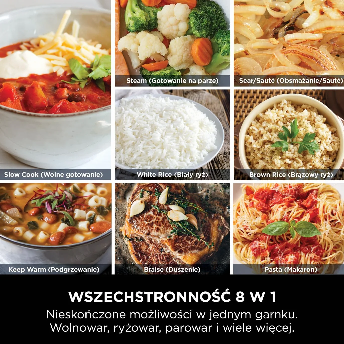 Ninja Foodi PossibleCooker, wolnowar i ryżowar 6 l, 8 w 1, uniwersalne funkcje, granatowy, MC1101EU