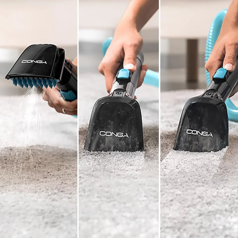 Cecotec Odkurzacz do tapicerki - dywany z kablem Conga 4000 Carpet & Spot Clean XL Advance. 600 W, 14 Kpa, 3 w 1: spryskiwanie, czyszczenie i odkurzanie, 2 zbiorniki na wodę, akcesoria do okien