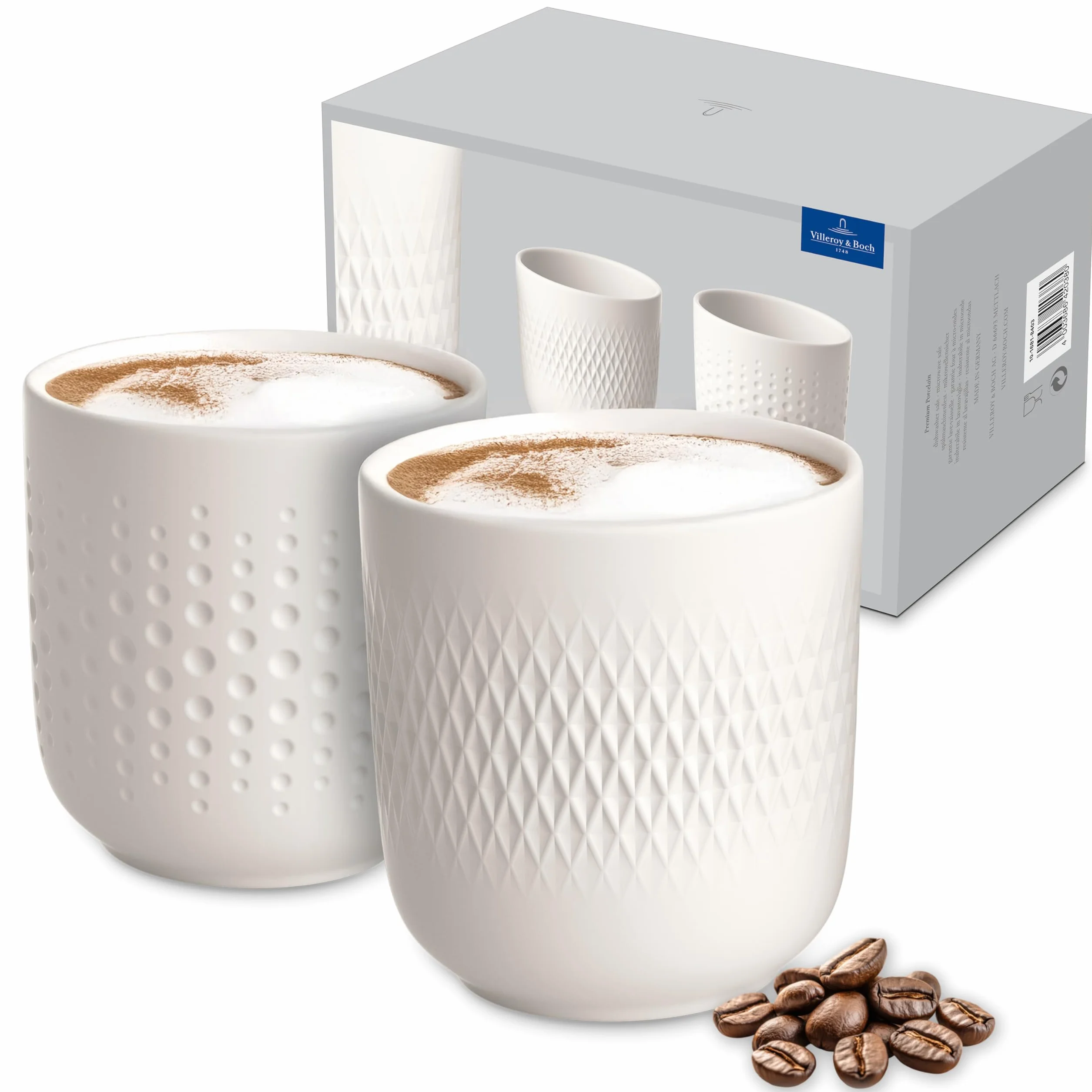 Villeroy & Boch – Manufacture Collier blanc zestaw kubków 2-cz., porcelana Premium