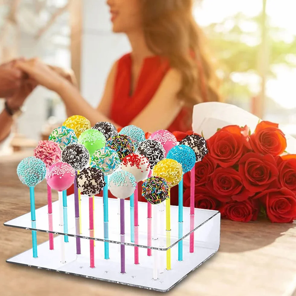 Stojak na Cake Pop, 2 sztuki, stojak na ciasto, na ciasto, na lollipop, na wesela, urodziny, baby shower, do sklepów