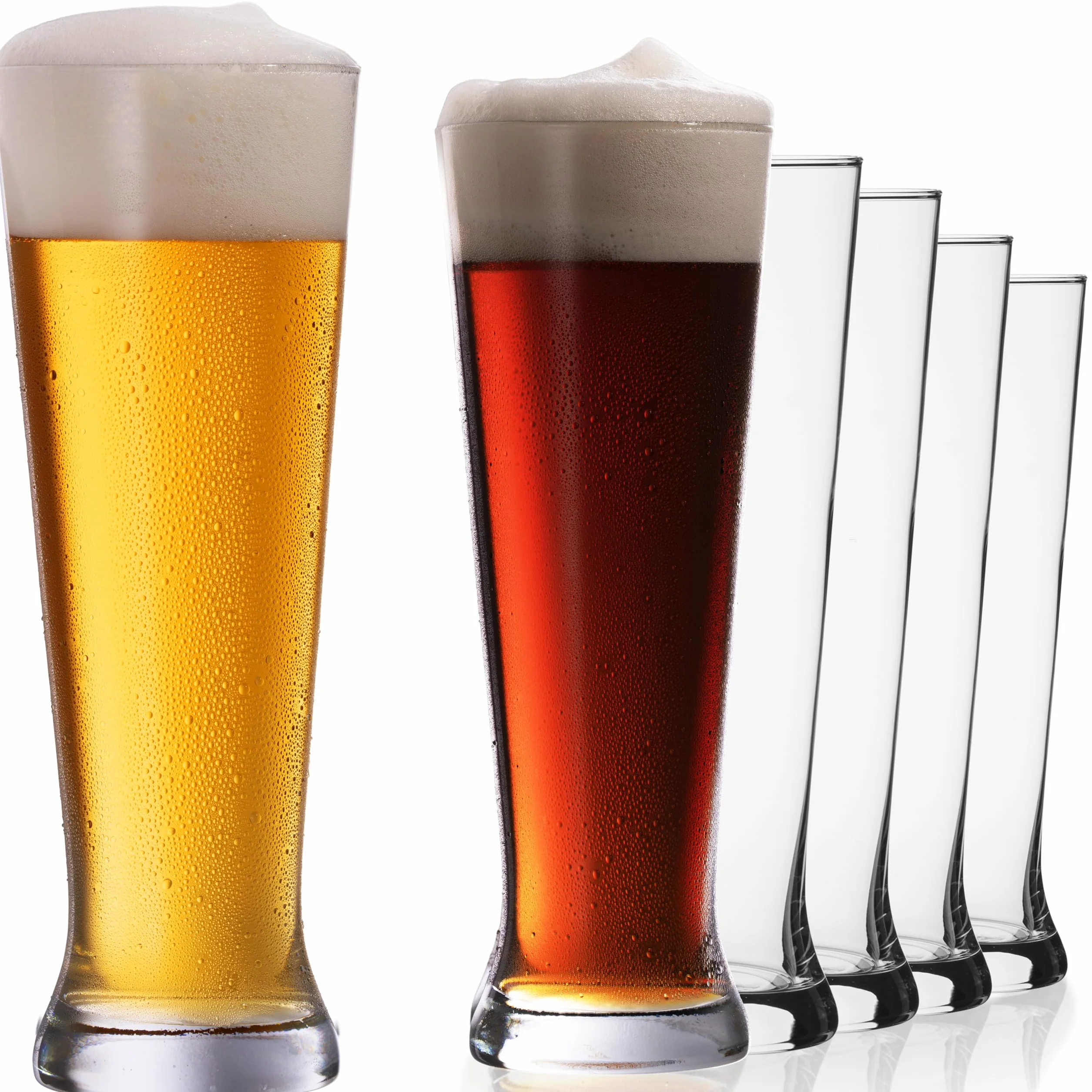 Pilsner szklanki do piwa o wysokiej pojemności 500 ml (maks. 680 ml), nadają się do mycia w zmywarce