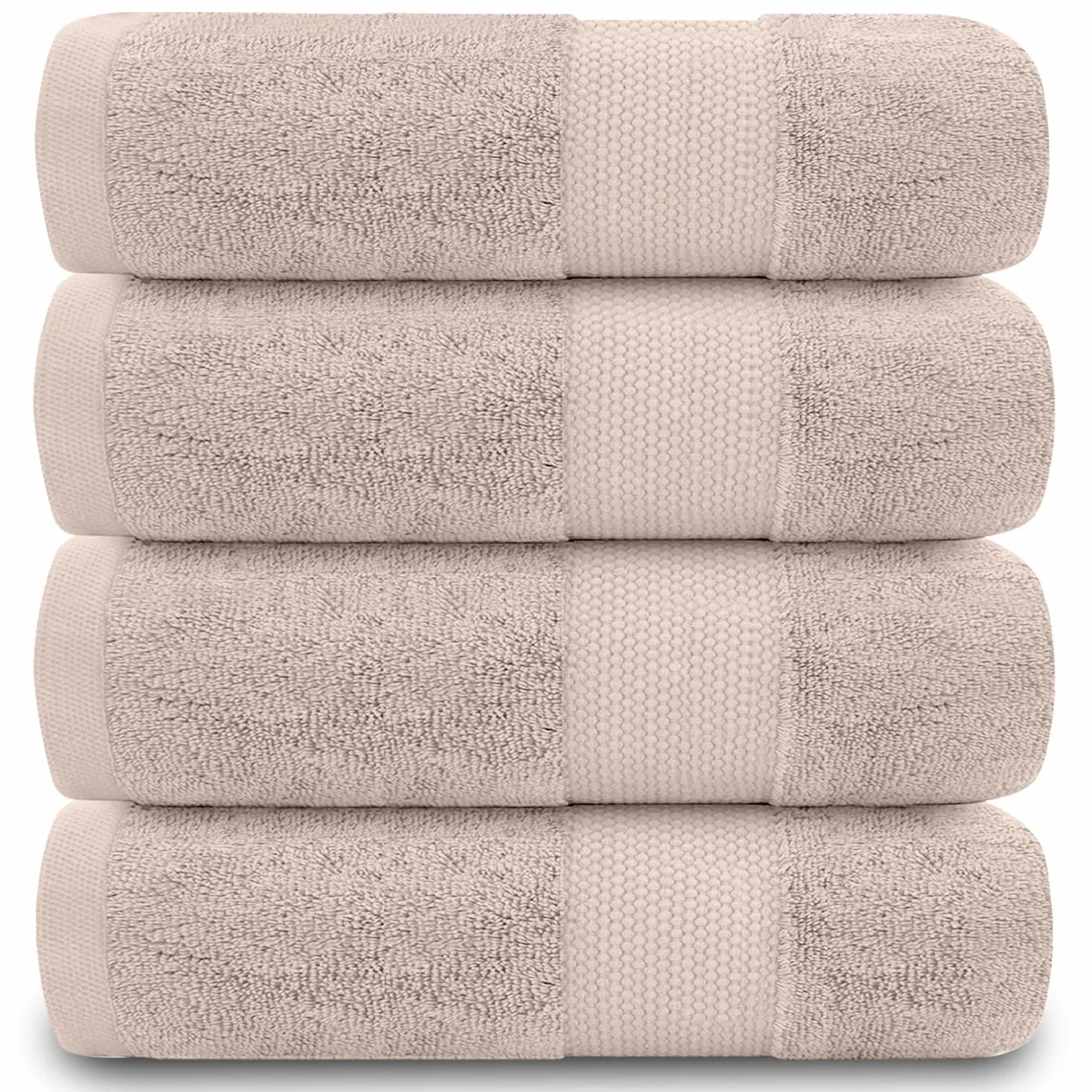 GC GAVENO CAVAILIA Ręczniki do rąk, do łazienki, 700 g/m², z egipskiej bawełny, jakość hotelowa, można prać w pralce, komplet 4 szt., 50 x 85 cm, kolor mokka
